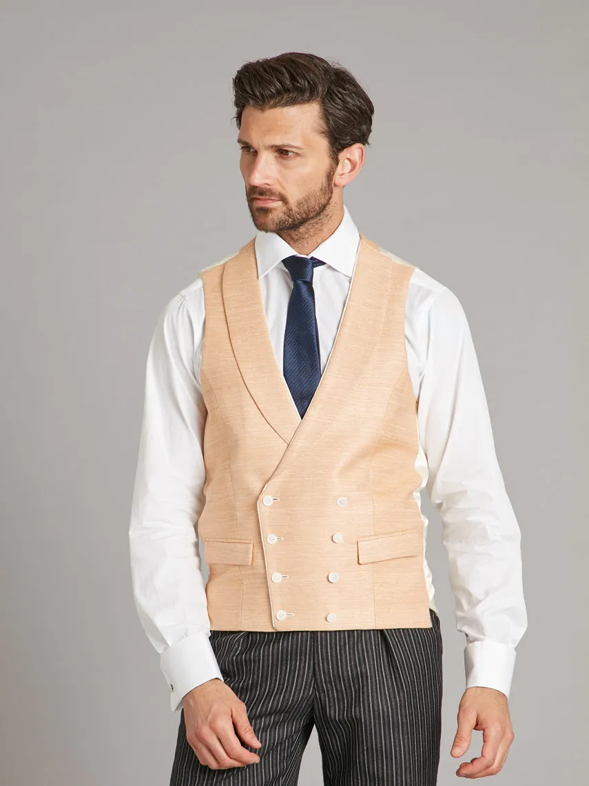 Double Breasted Vest Woven Silk - Blossom