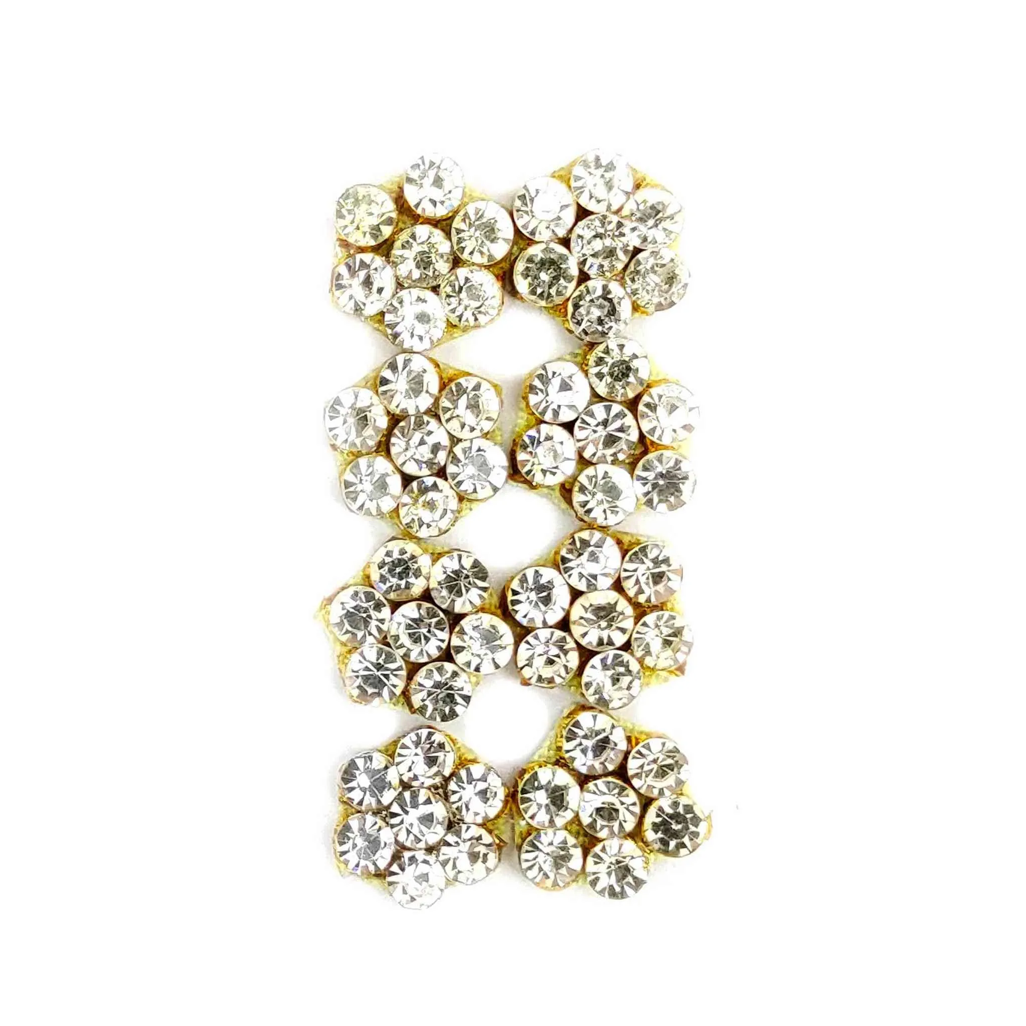 Elegant Sparkling Multi Rhinestone Buti Applique Patch - 11236 | Indian Petals