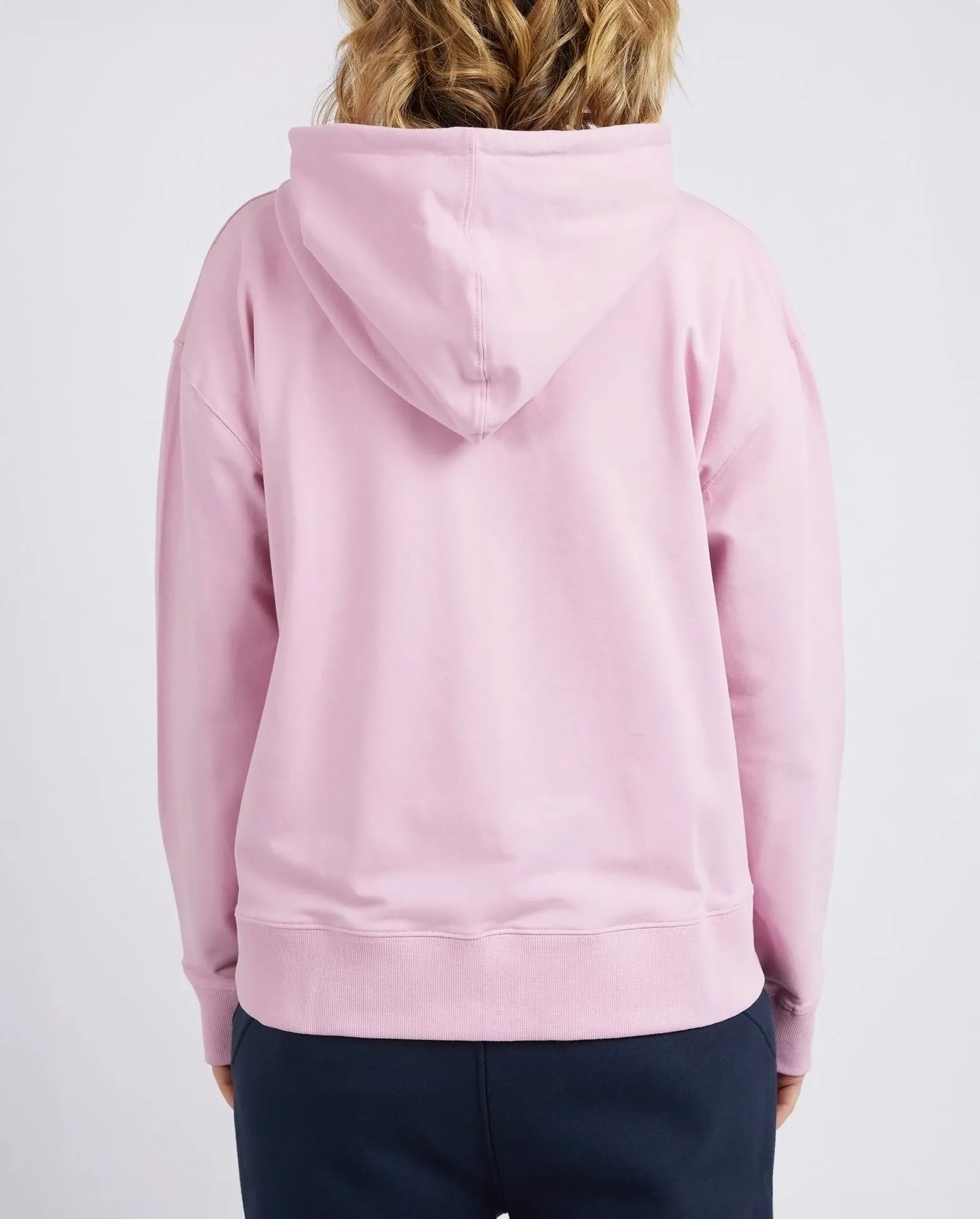 Elm Applique Hoodie Peony Pink