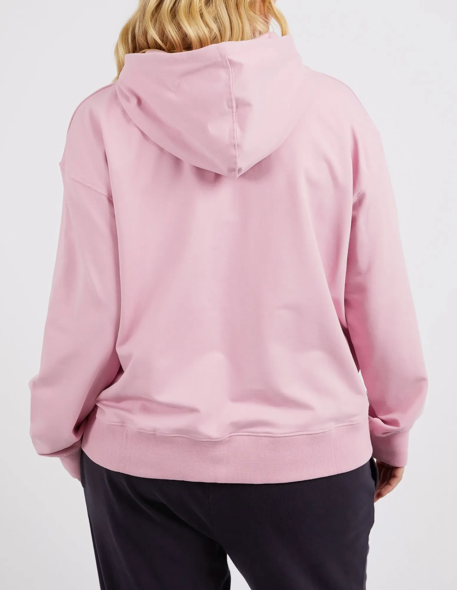 Elm Applique Hoodie Peony Pink