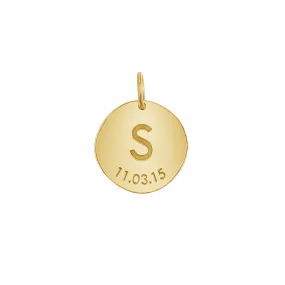 Engravable Initial & Date Charm