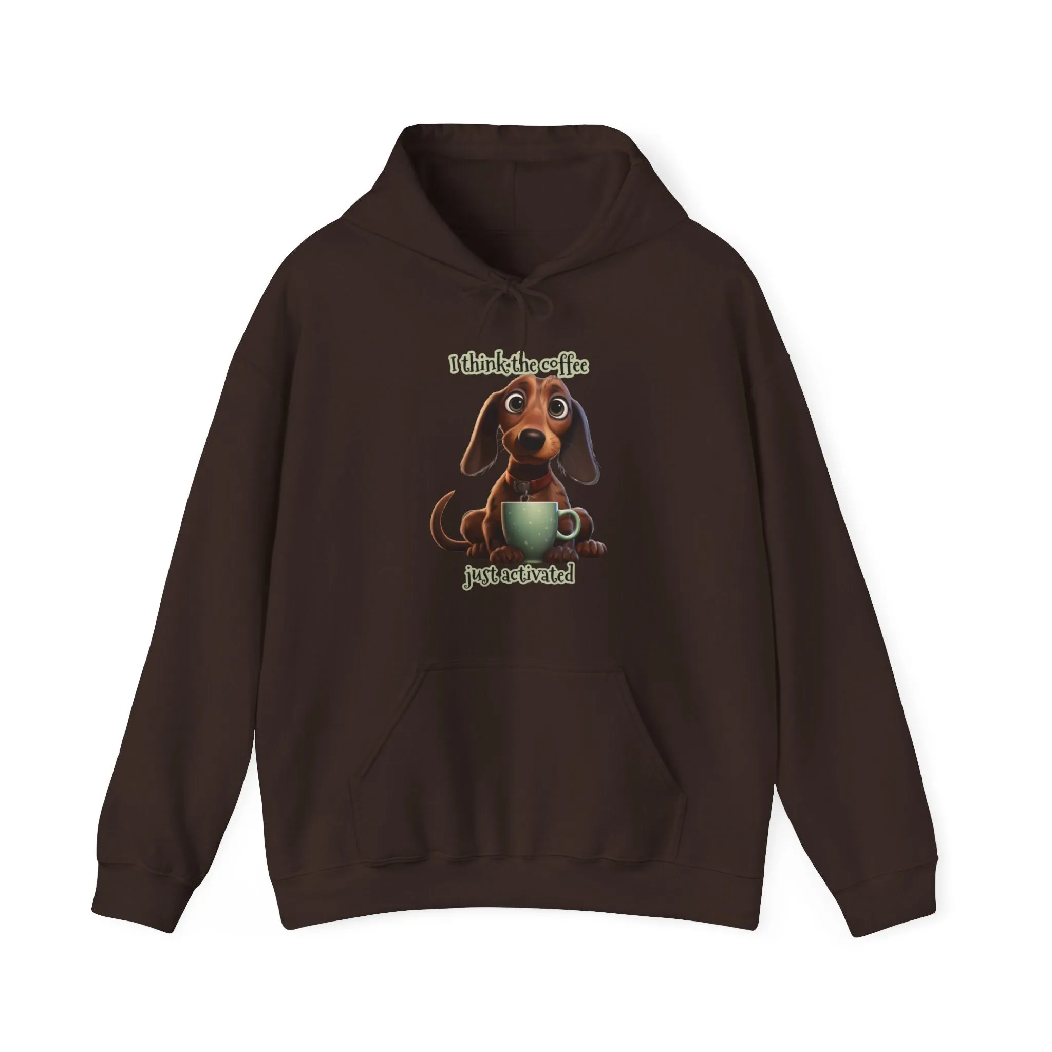 Funny Coffee Dog Unisex Heavy Blend™ Hooded Sweatshirt