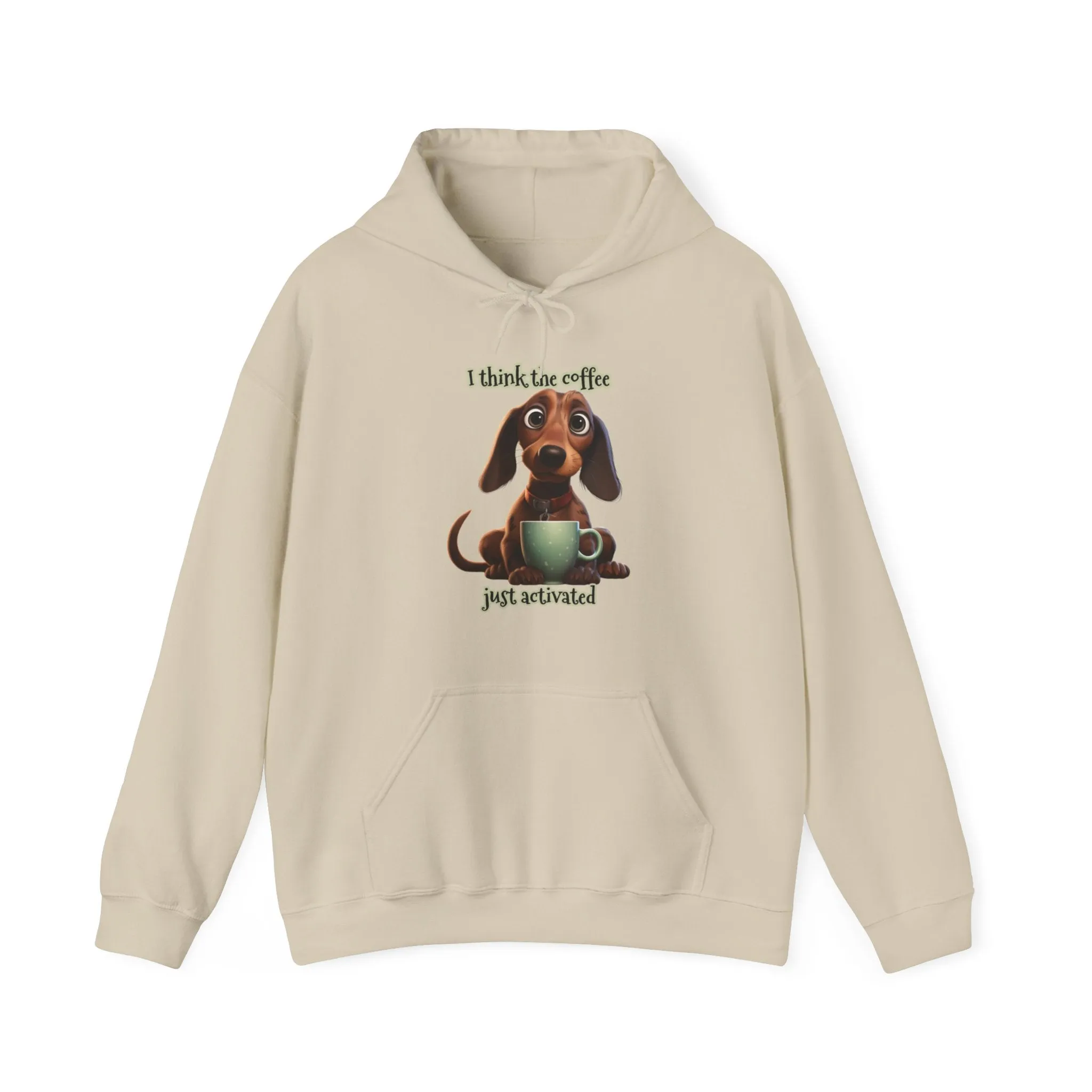 Funny Coffee Dog Unisex Heavy Blend™ Hooded Sweatshirt