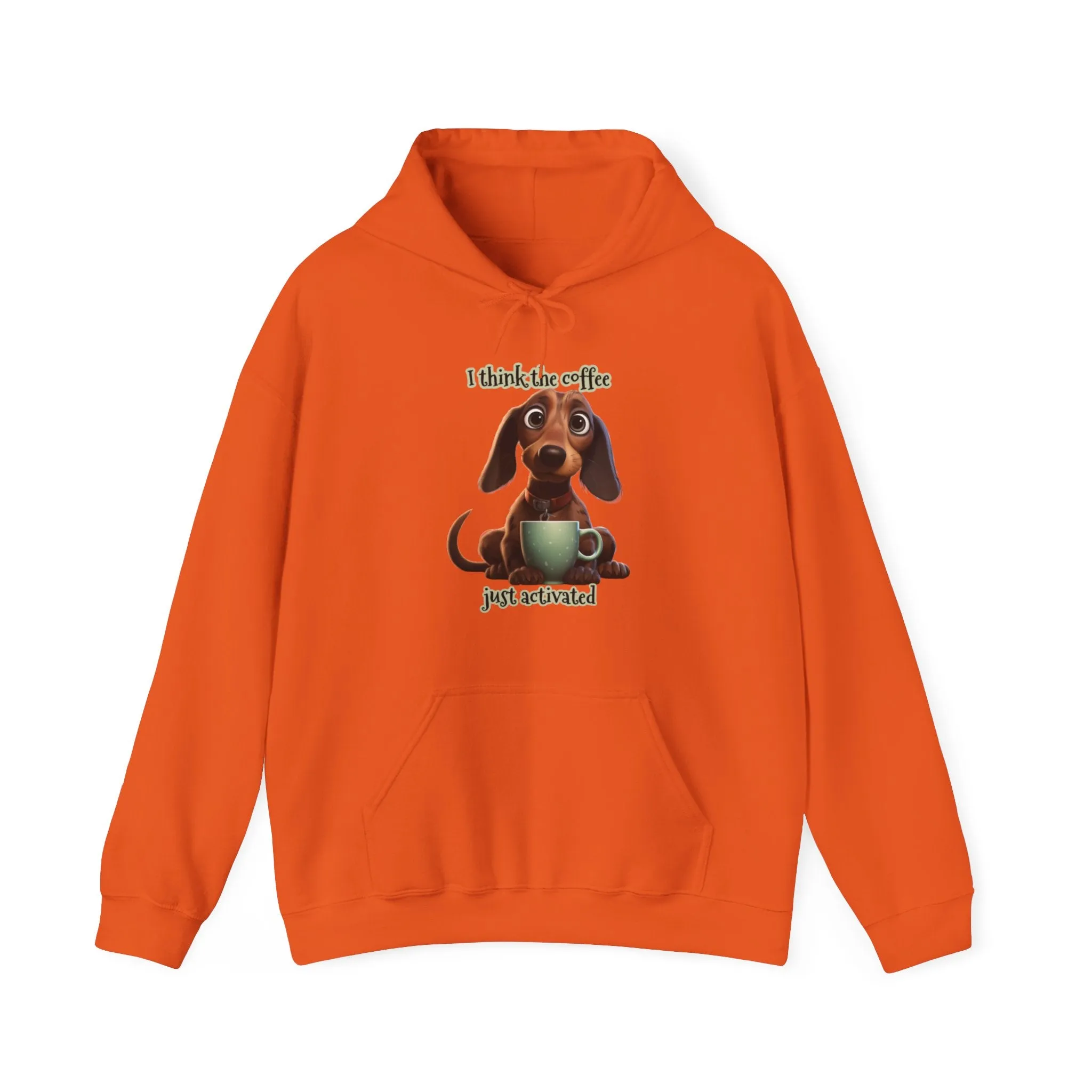 Funny Coffee Dog Unisex Heavy Blend™ Hooded Sweatshirt