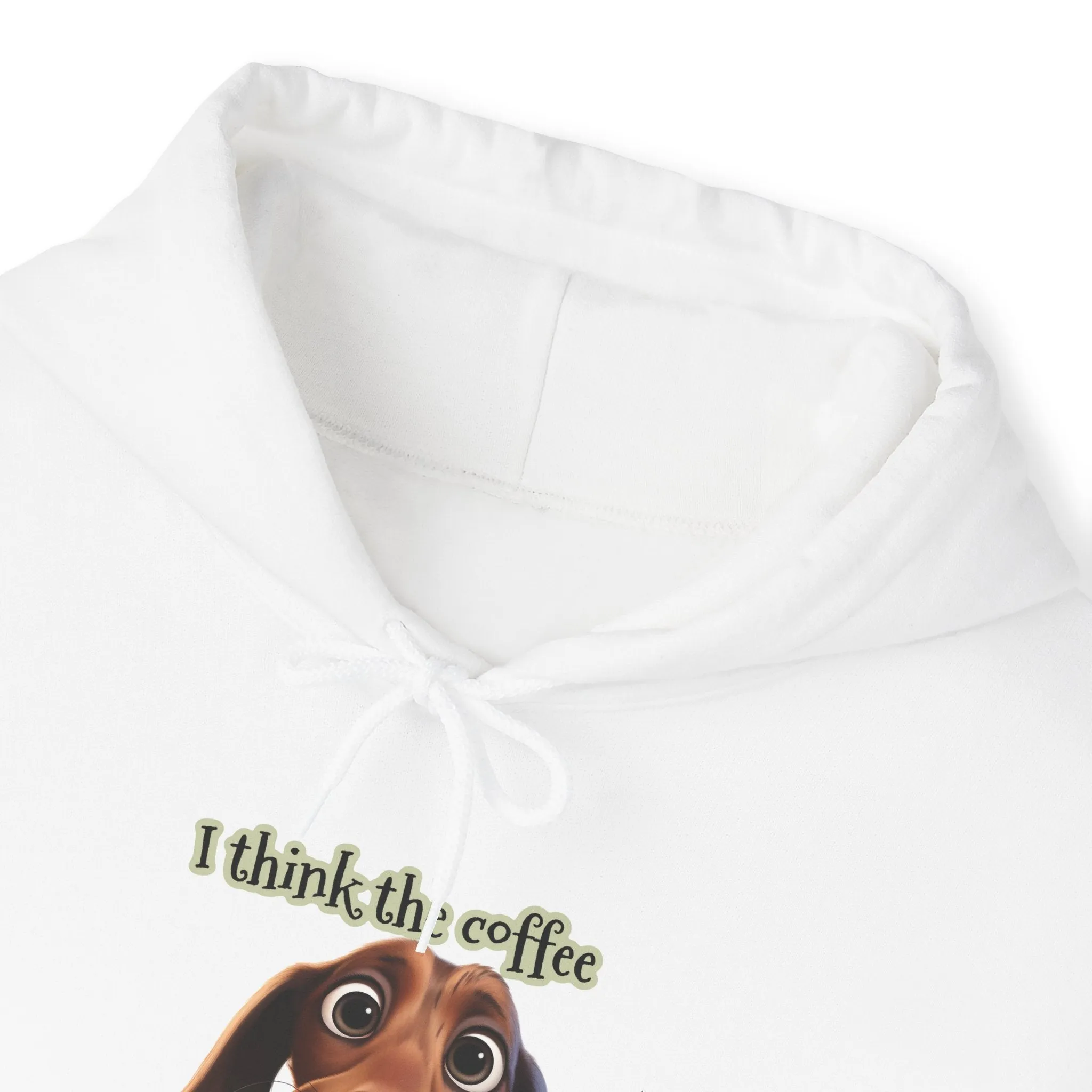 Funny Coffee Dog Unisex Heavy Blend™ Hooded Sweatshirt