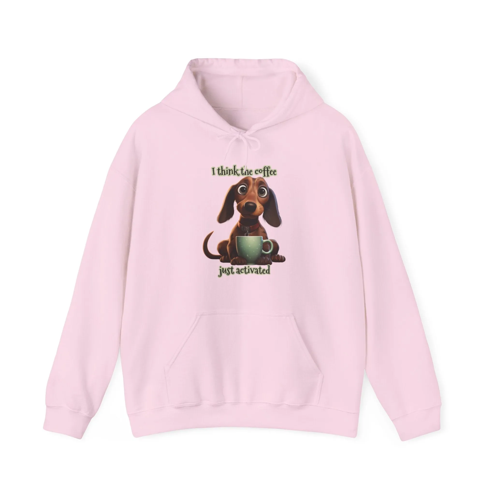 Funny Coffee Dog Unisex Heavy Blend™ Hooded Sweatshirt