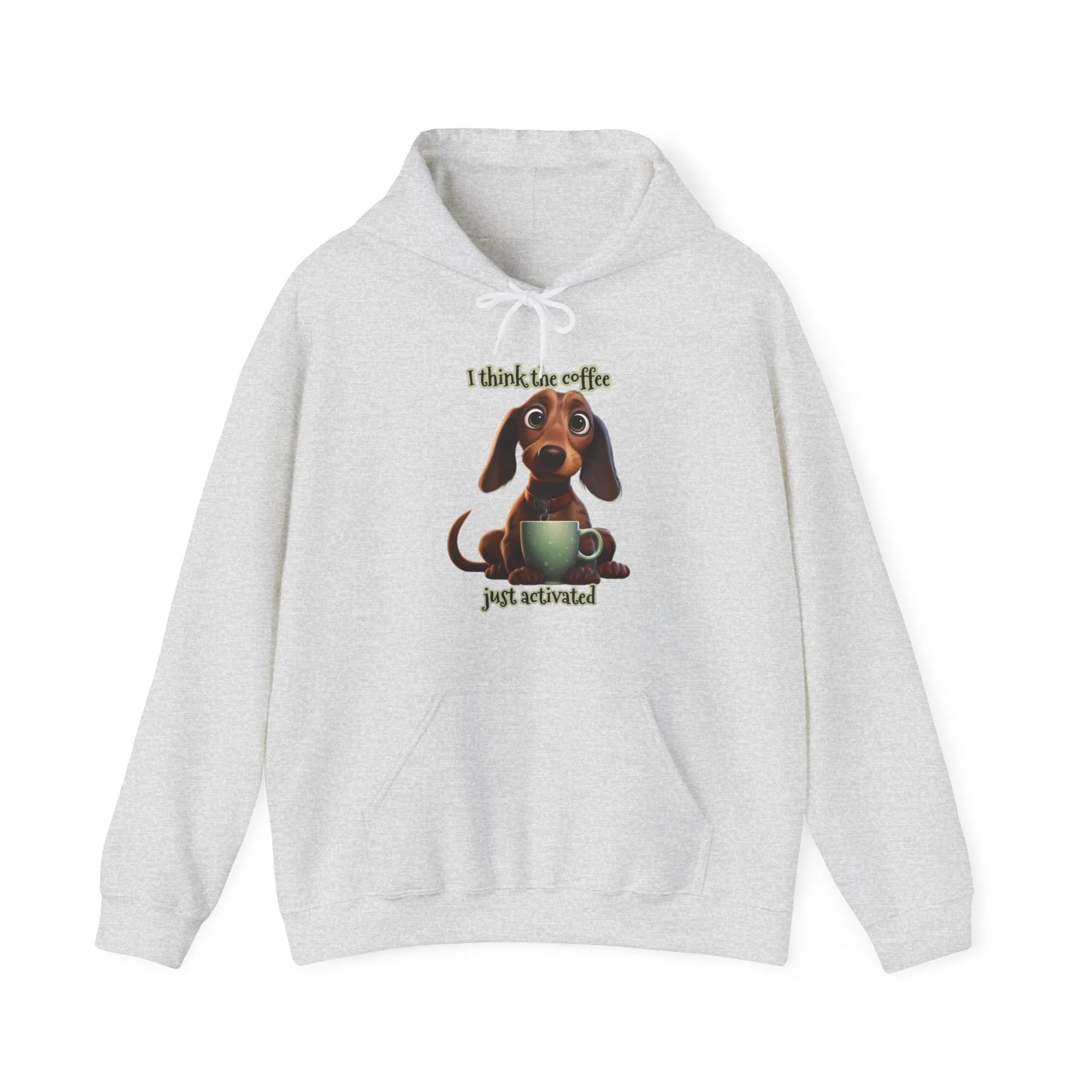 Funny Coffee Dog Unisex Heavy Blend™ Hooded Sweatshirt