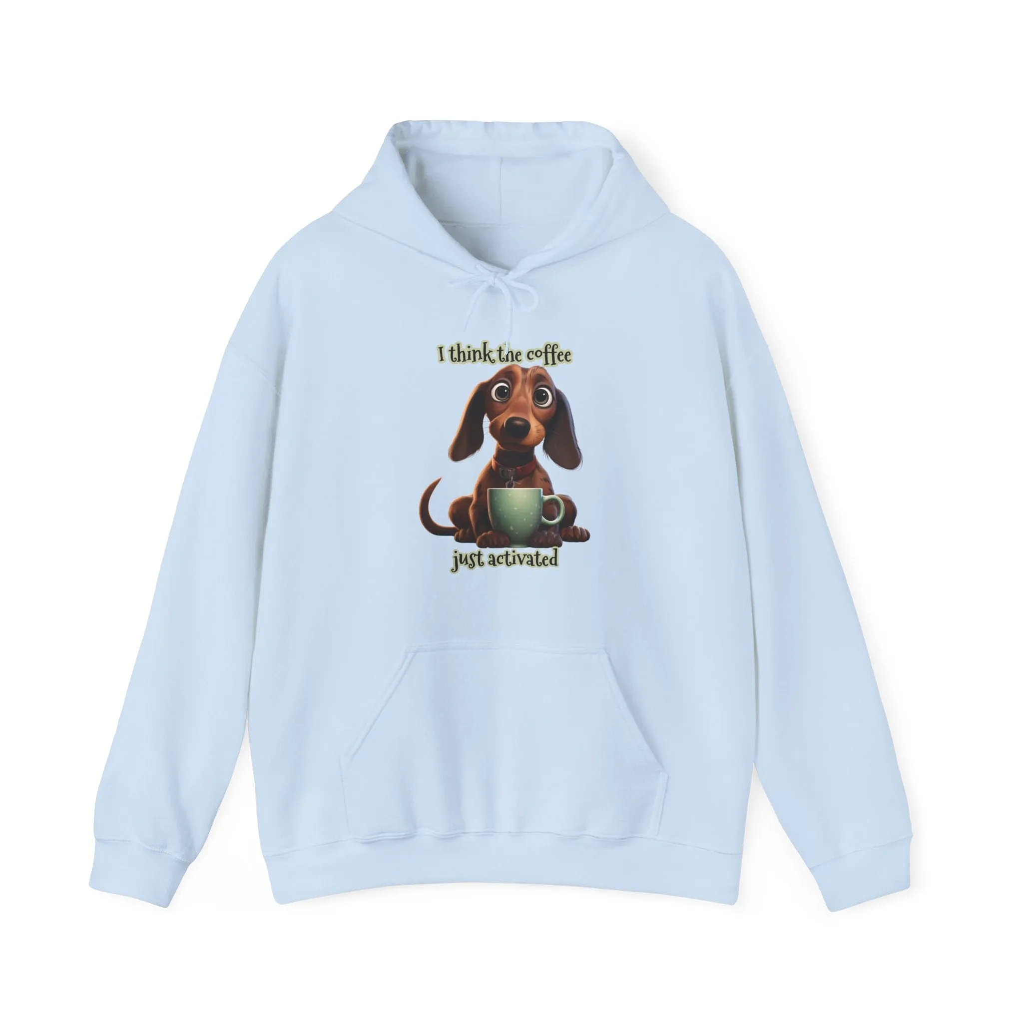 Funny Coffee Dog Unisex Heavy Blend™ Hooded Sweatshirt