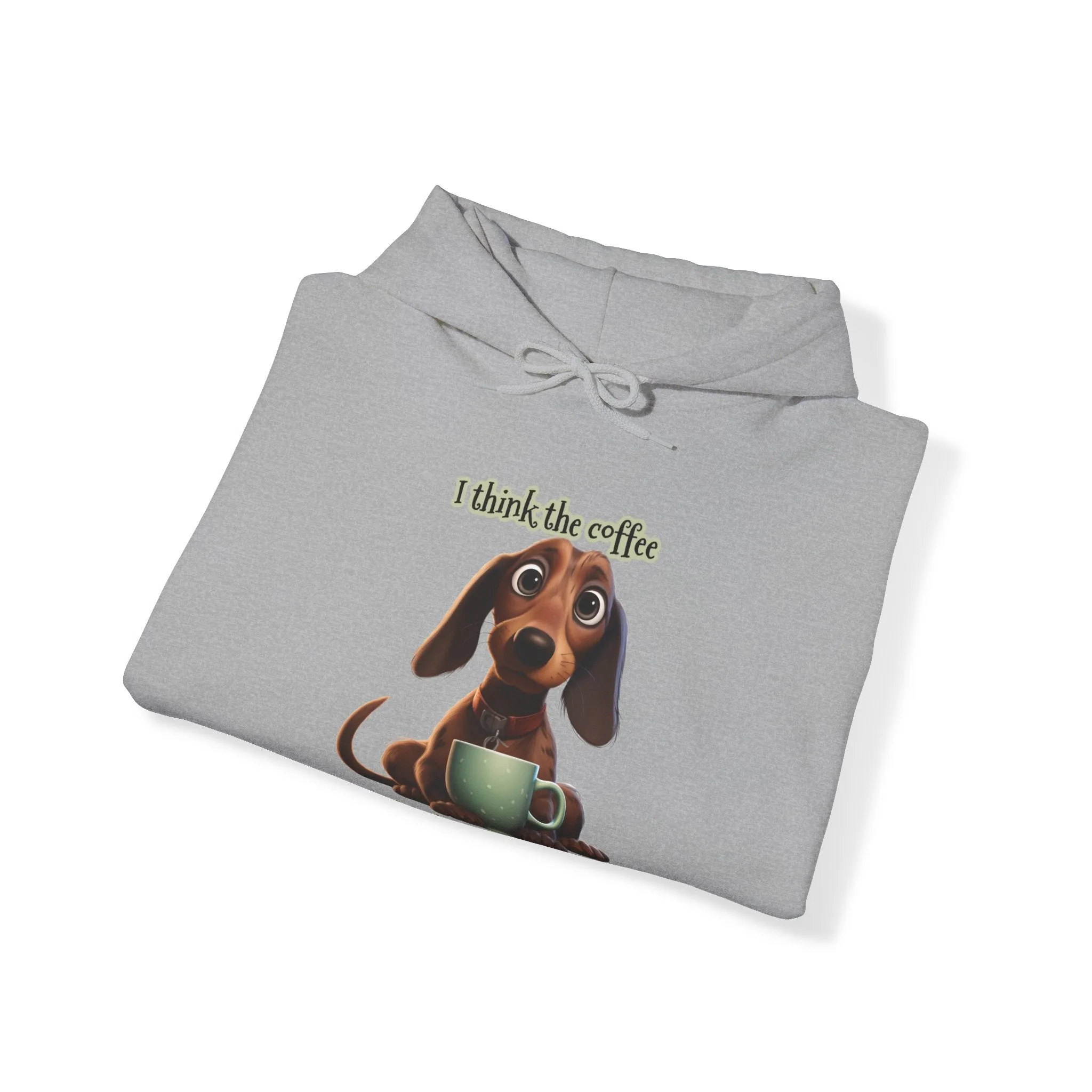 Funny Coffee Dog Unisex Heavy Blend™ Hooded Sweatshirt