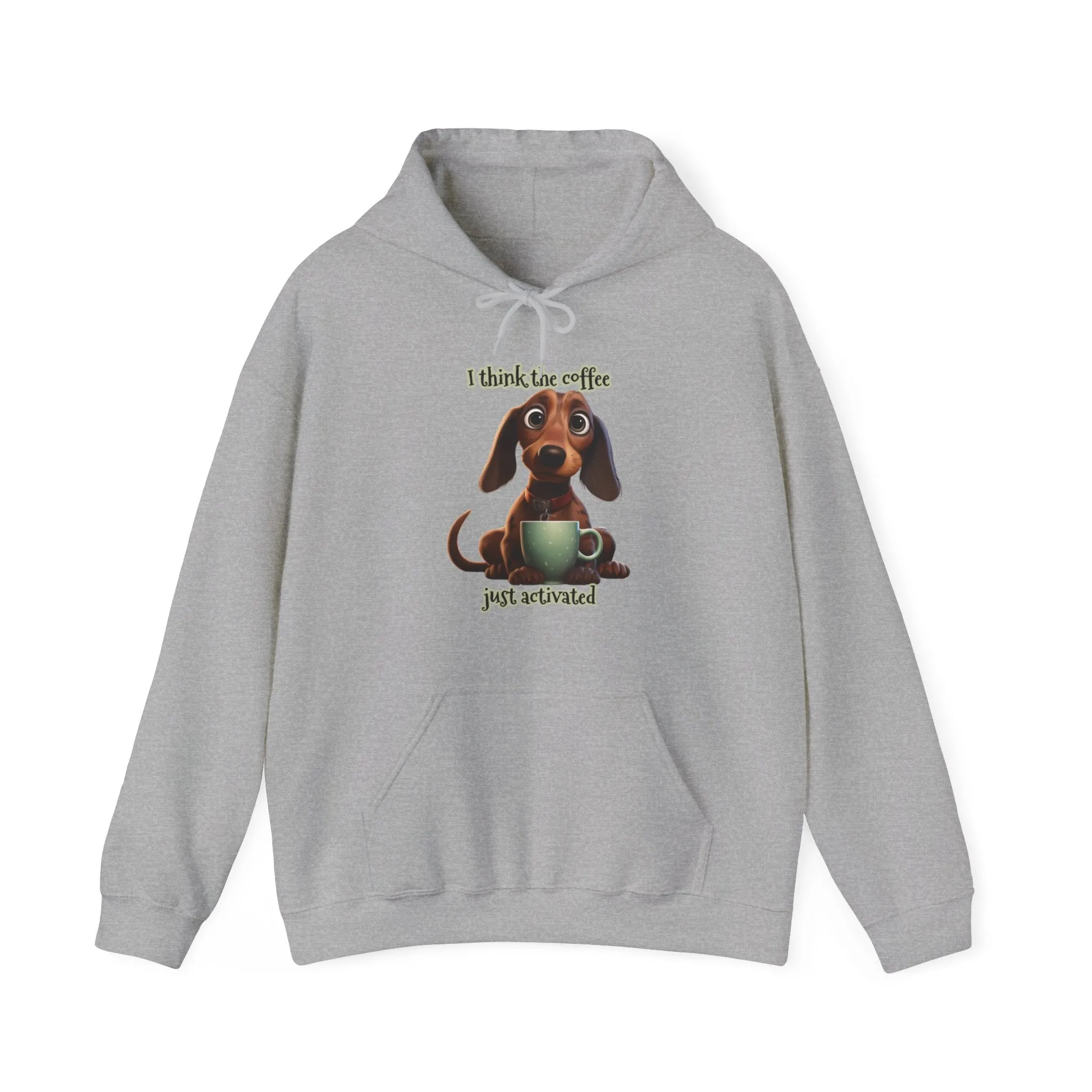 Funny Coffee Dog Unisex Heavy Blend™ Hooded Sweatshirt