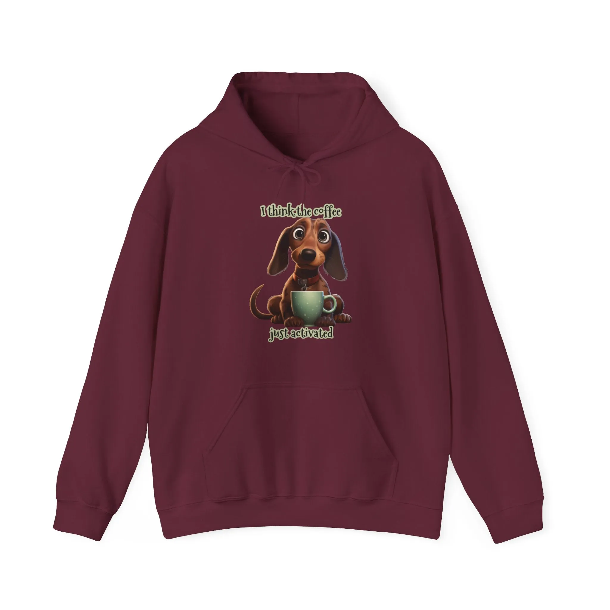 Funny Coffee Dog Unisex Heavy Blend™ Hooded Sweatshirt