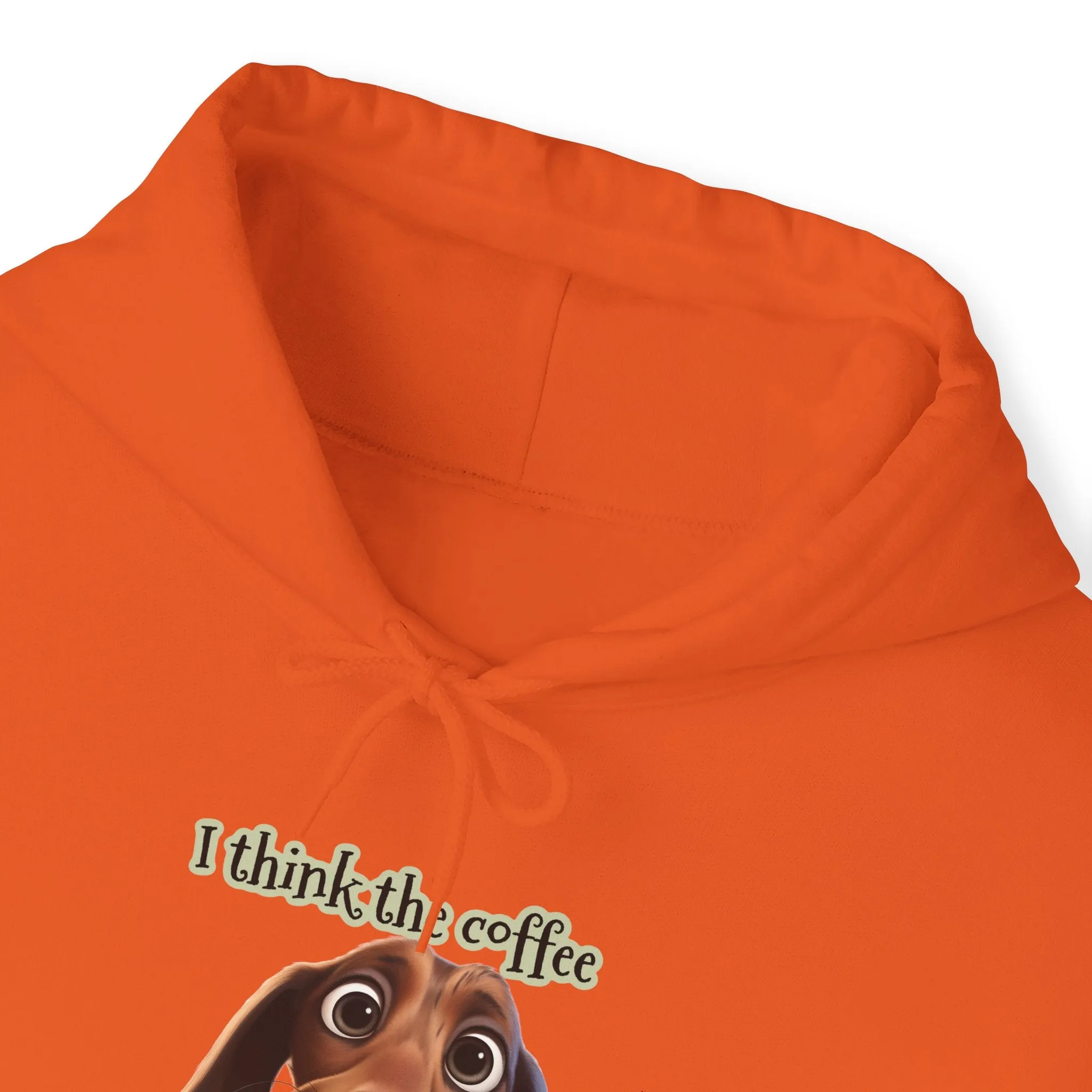 Funny Coffee Dog Unisex Heavy Blend™ Hooded Sweatshirt