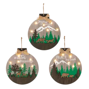 Ganz Gift Woodland Wonder - Laser Cut Layered Light Up Hanging Ornaments