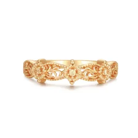 Gold Floral Ring - Aster