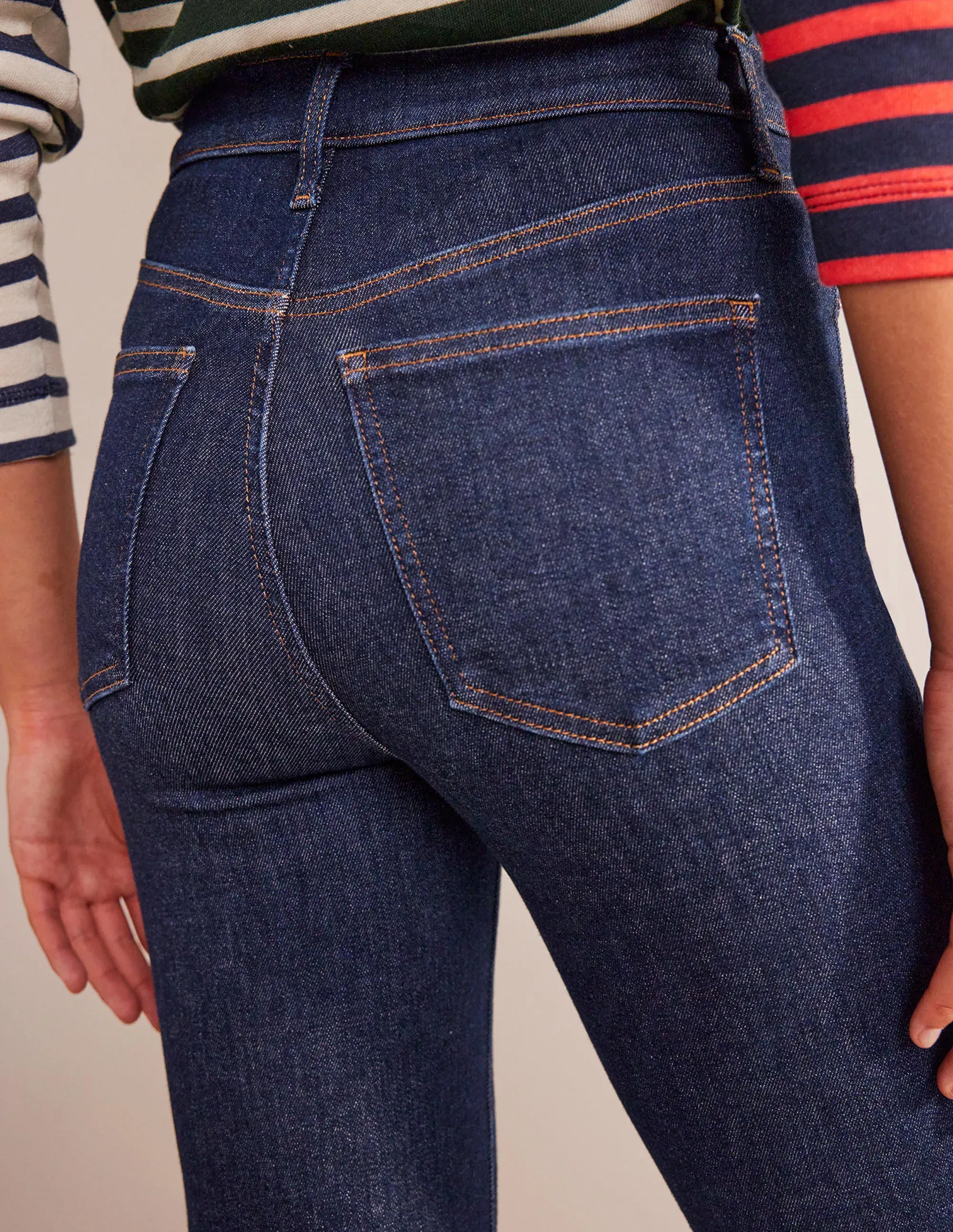 High Rise True Straight Jeans