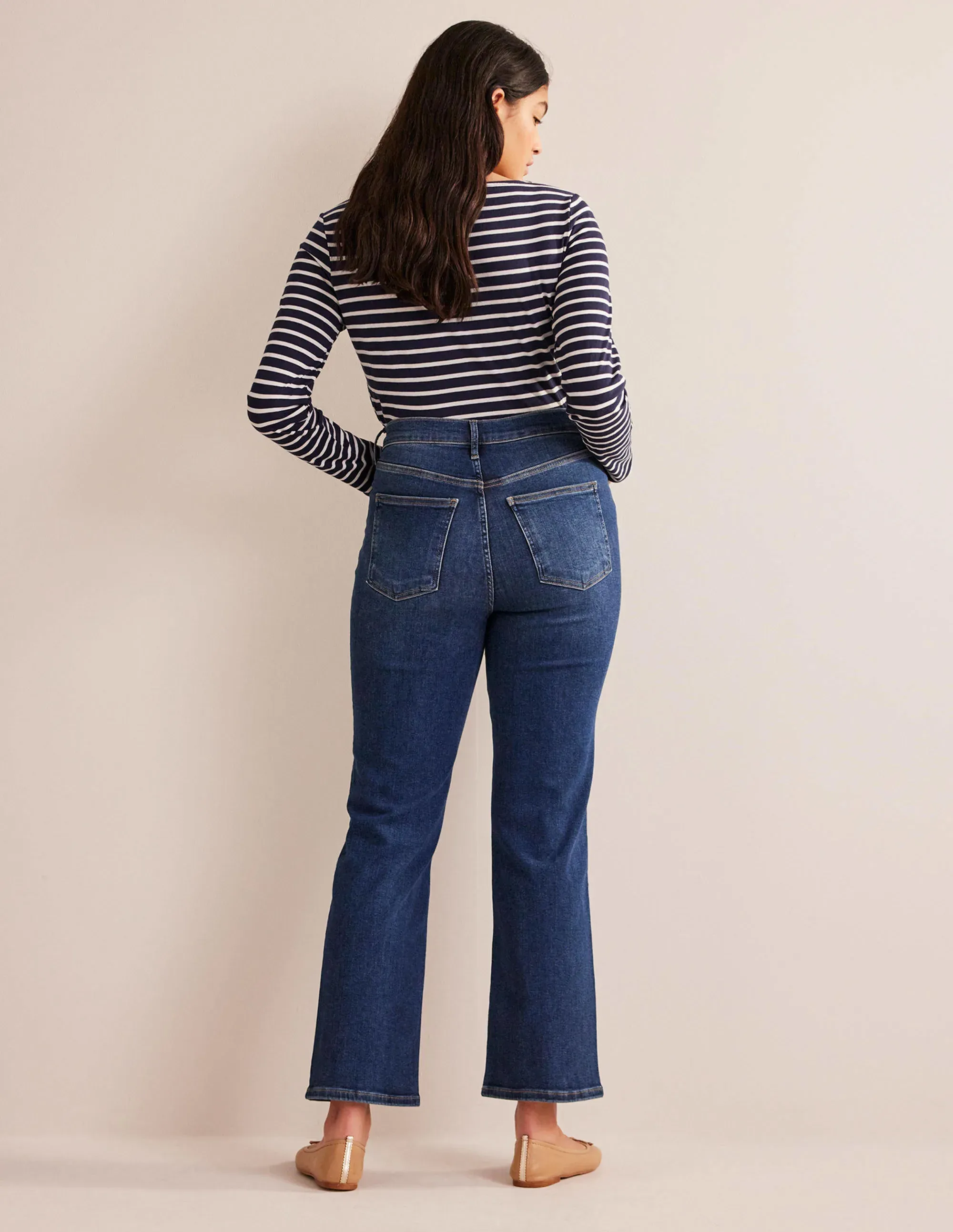 High Rise True Straight Jeans