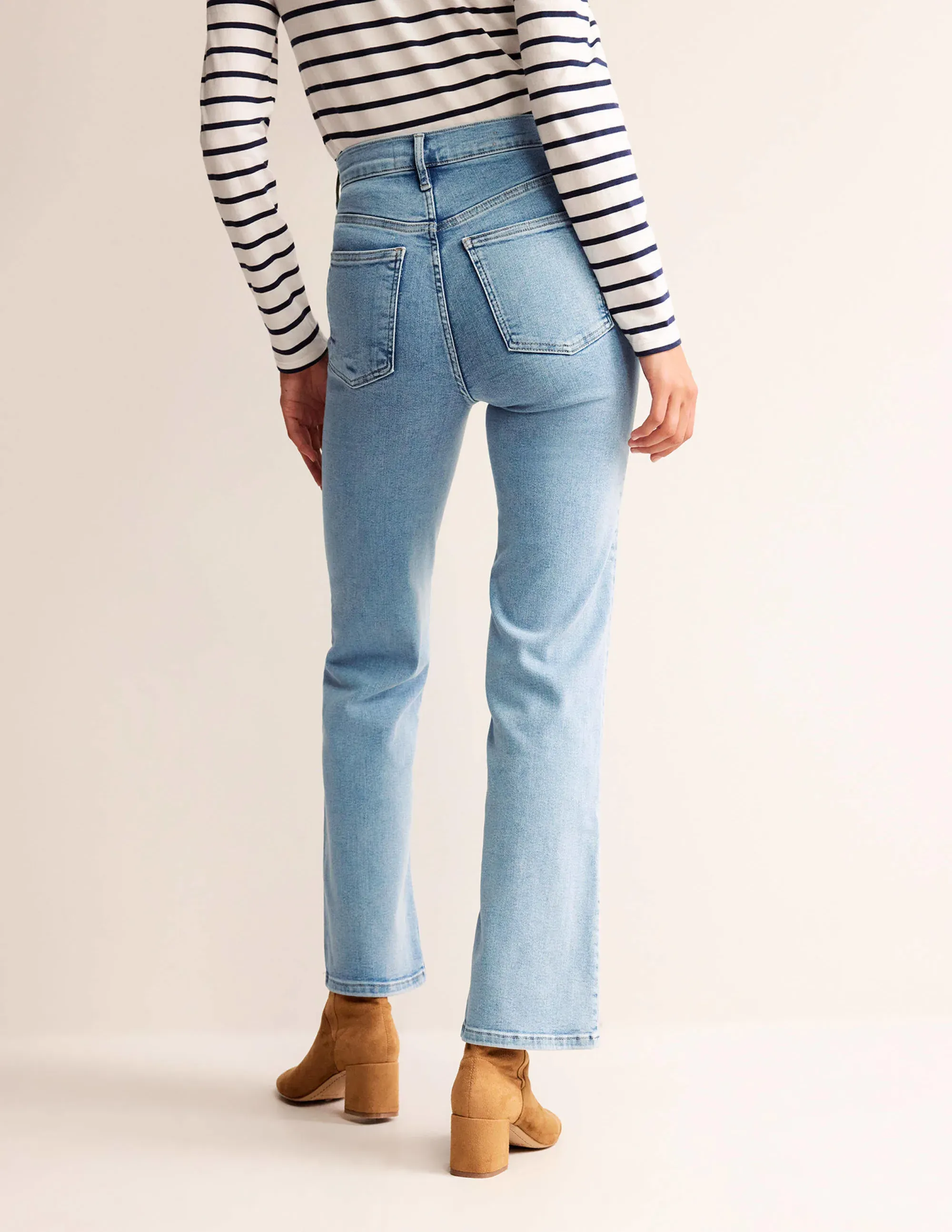 High Rise True Straight Jeans