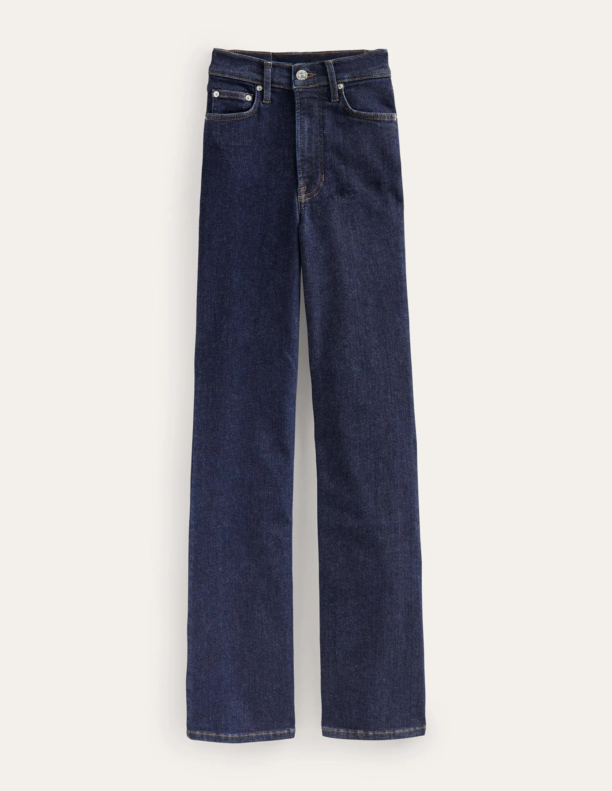 High Rise True Straight Jeans