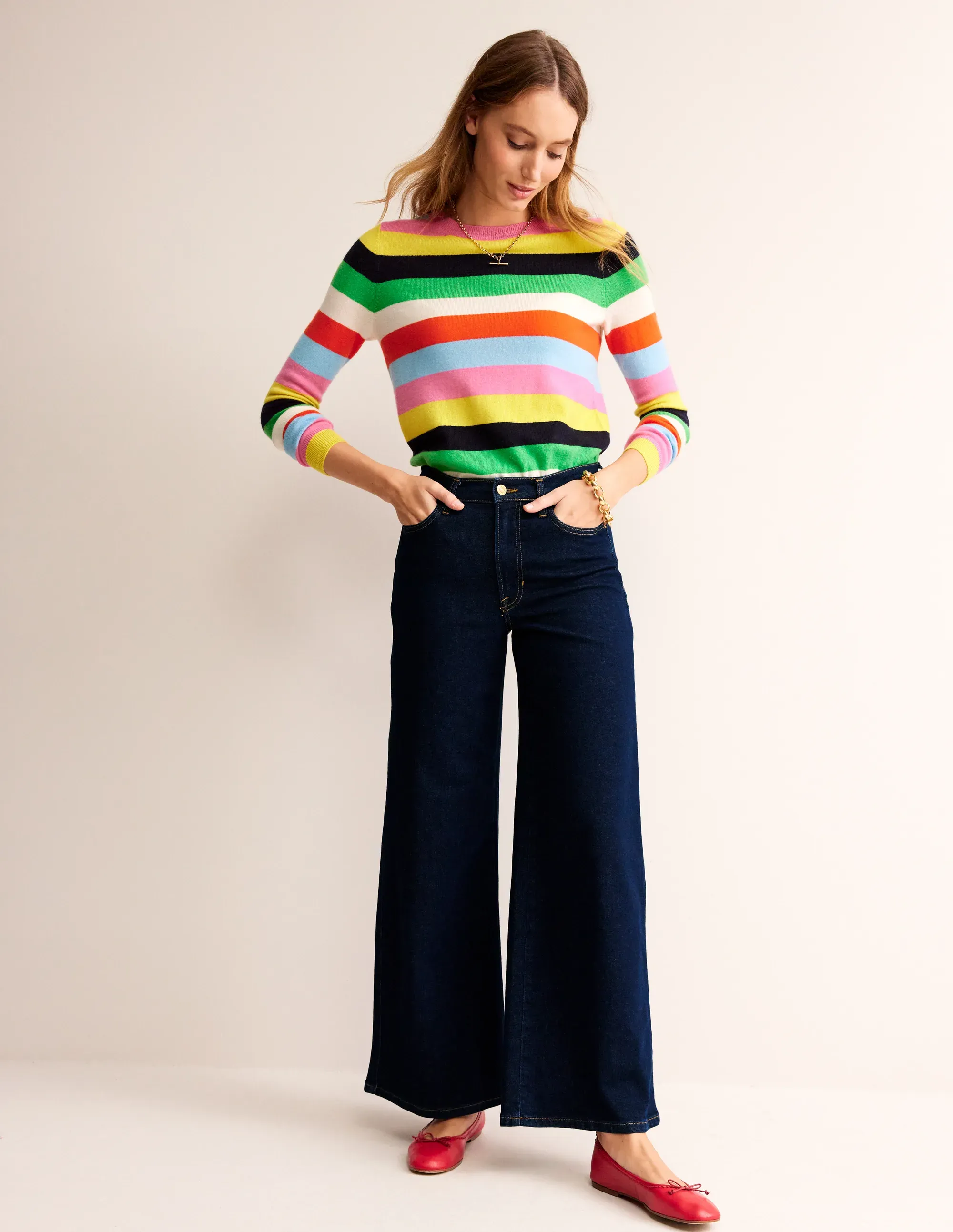 High Rise Wide Leg Jeans