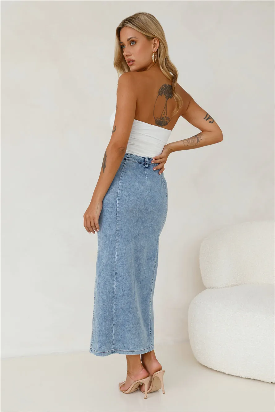 Hot Date Night Strapless Mesh Crop Top White