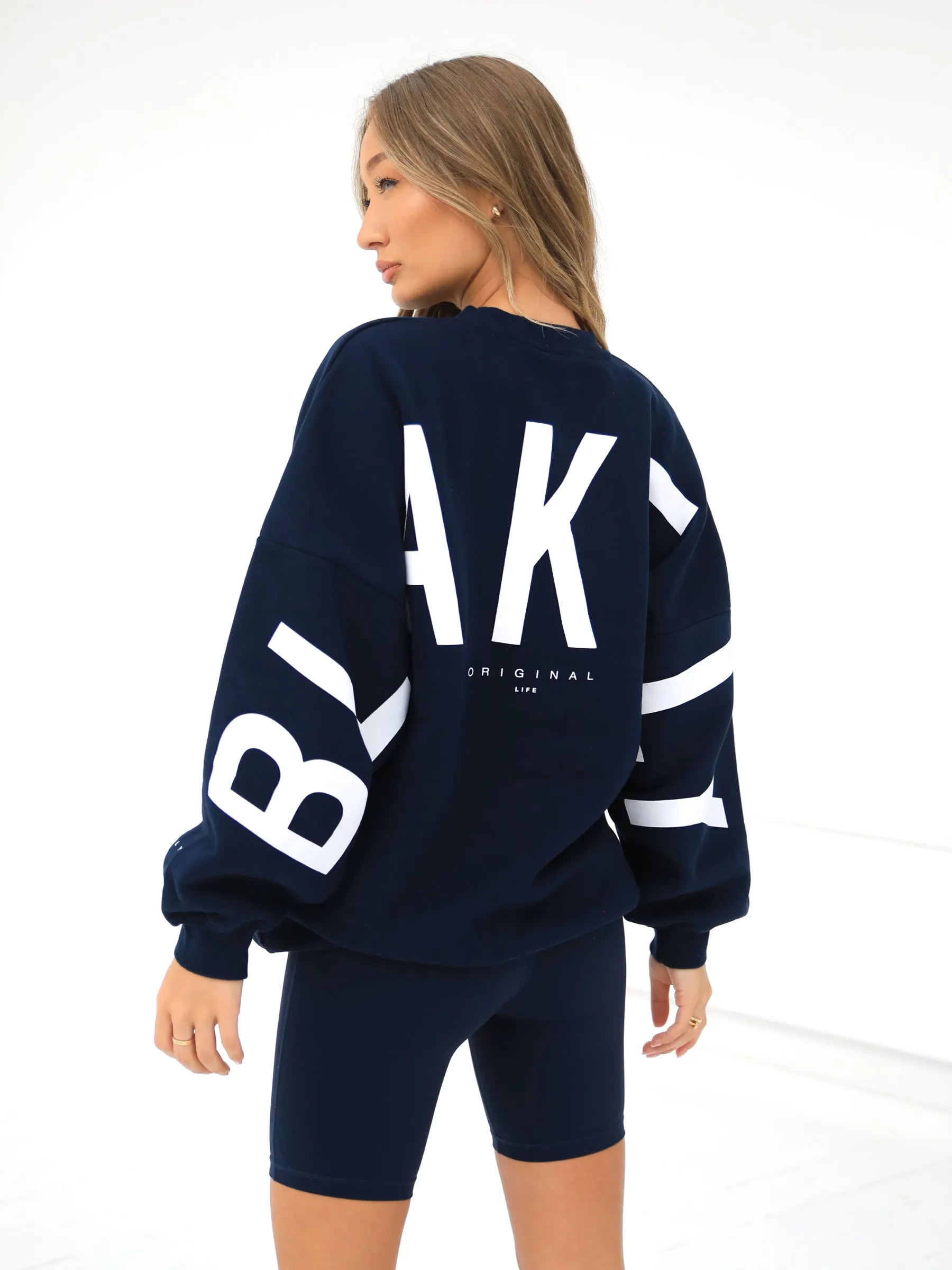 Isabel Oversized Jumper - Navy Blue