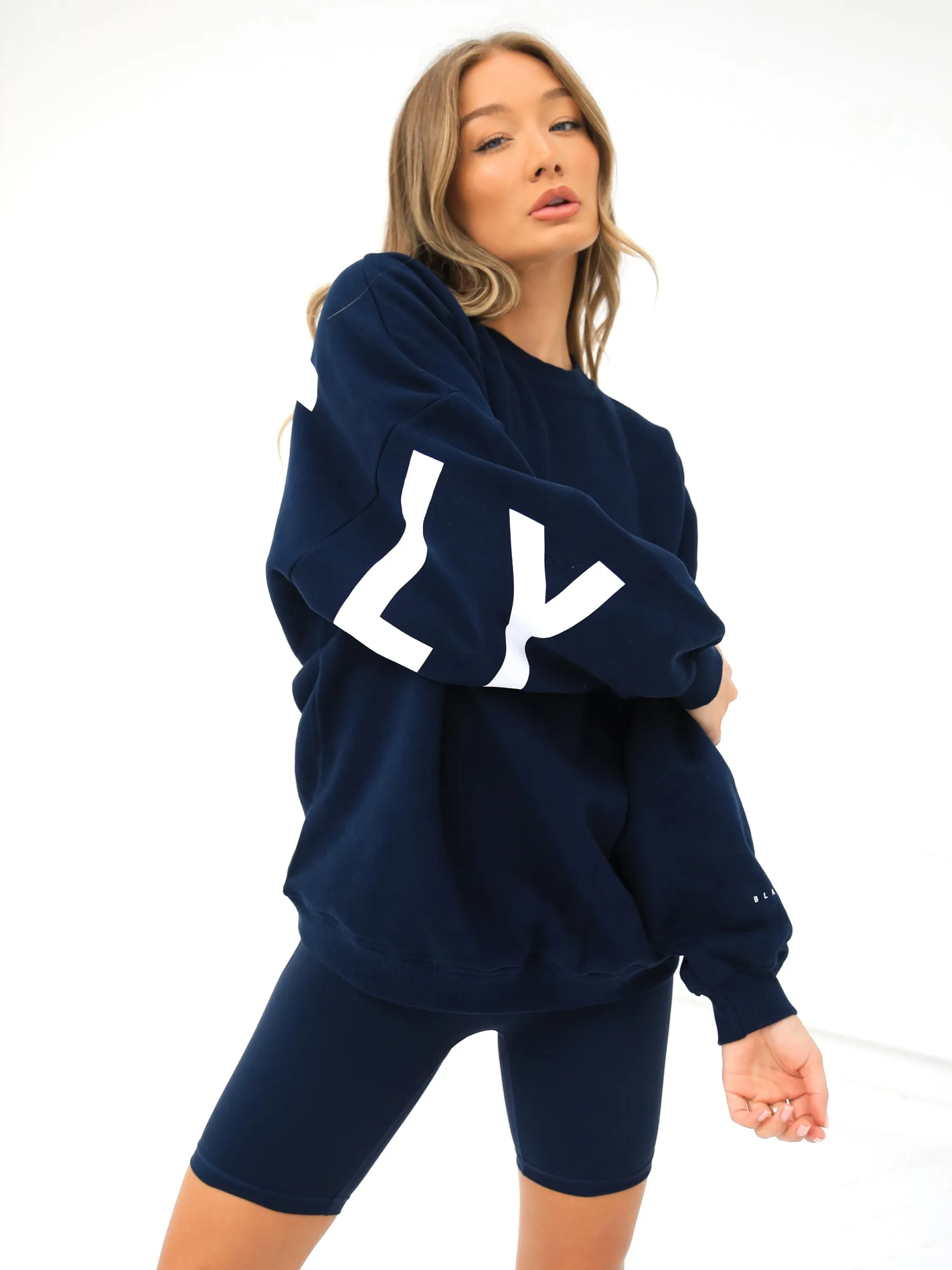 Isabel Oversized Jumper - Navy Blue