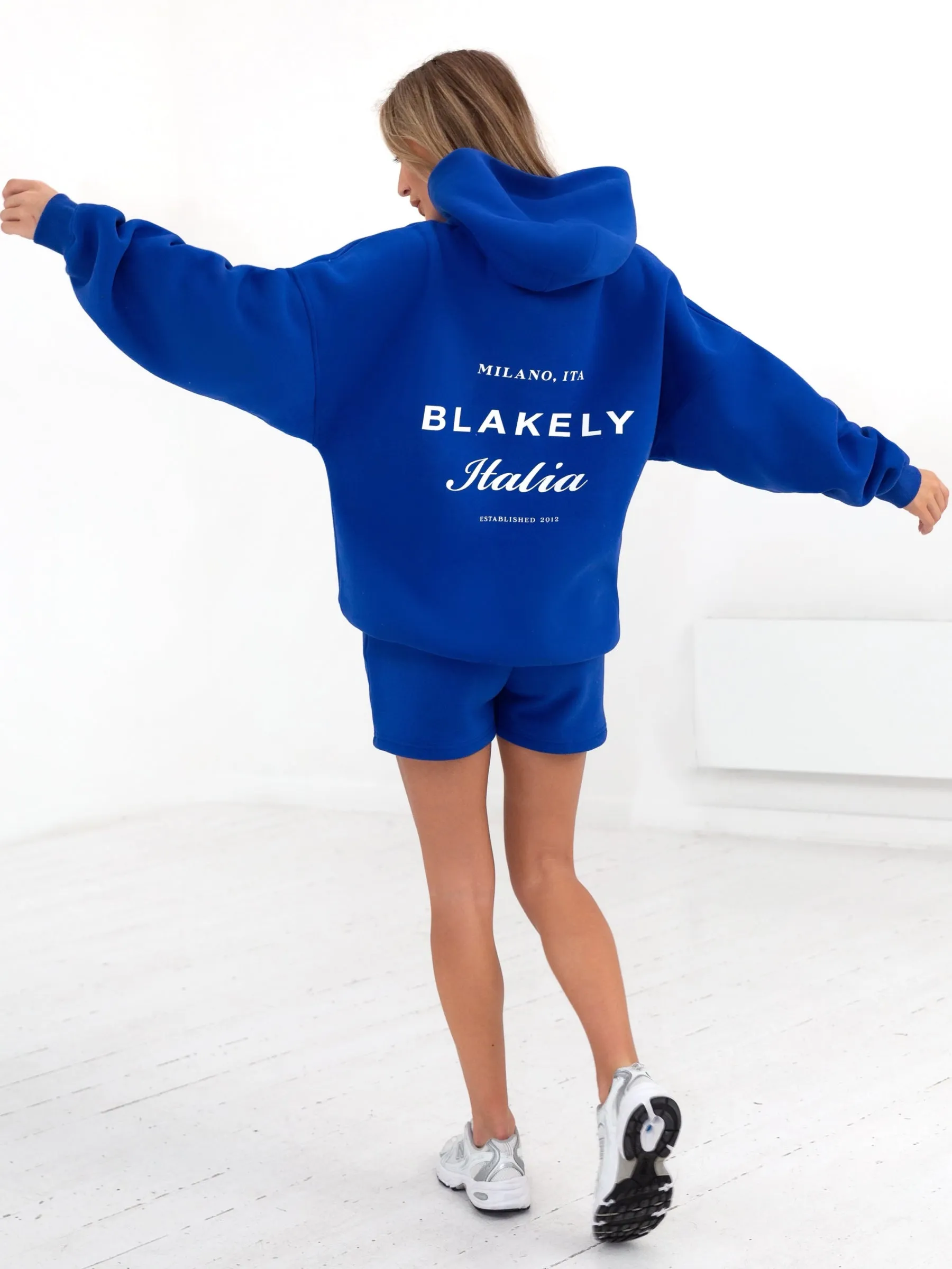 Italia Oversized Hoodie - Cobalt Blue