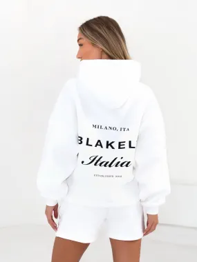 Italia Oversized Hoodie - Flat White