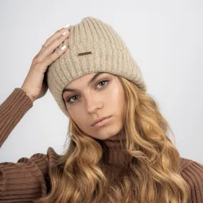 Jane Fleece Lined Beanie - Latte