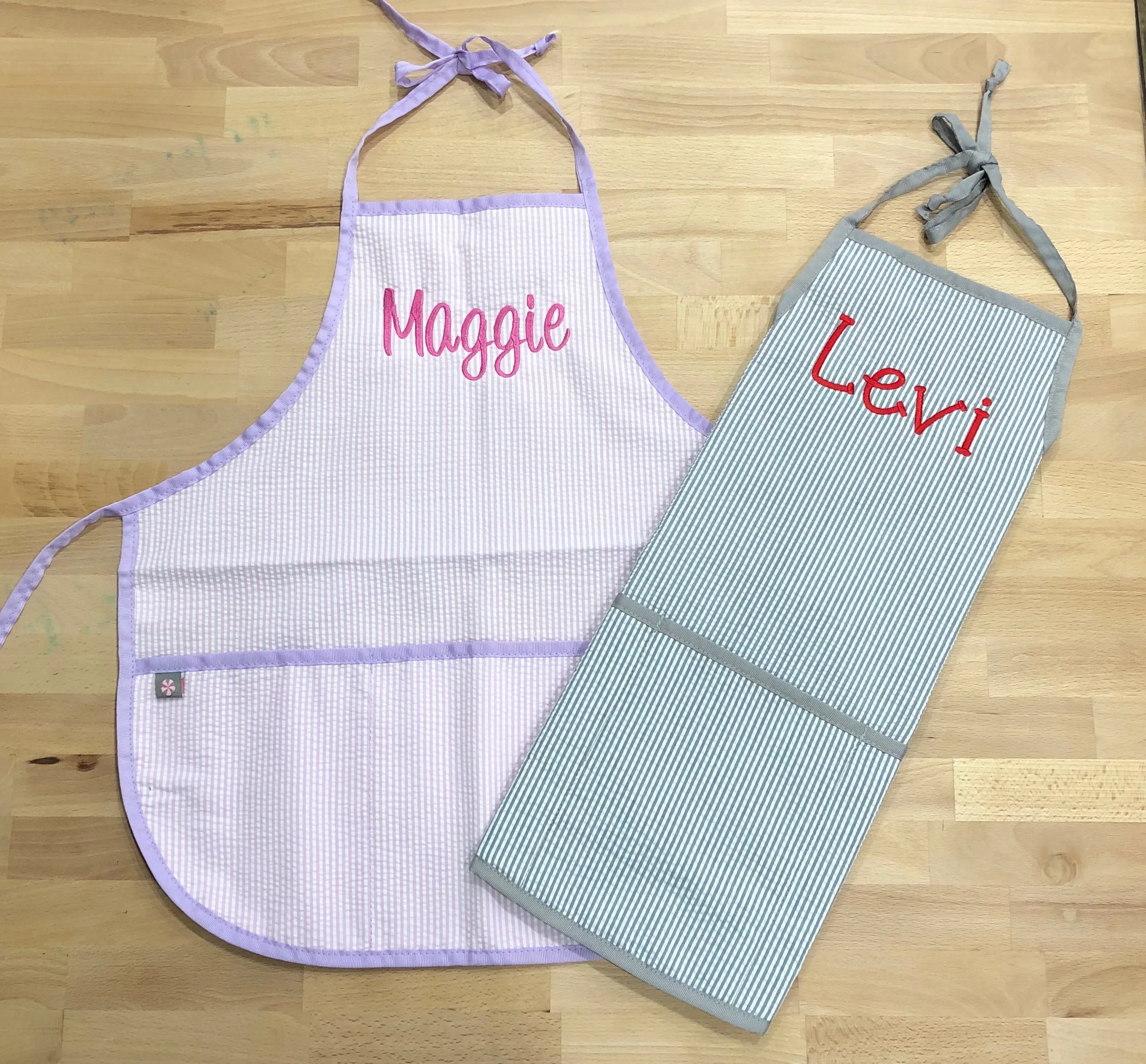 Kids Seersucker Apron