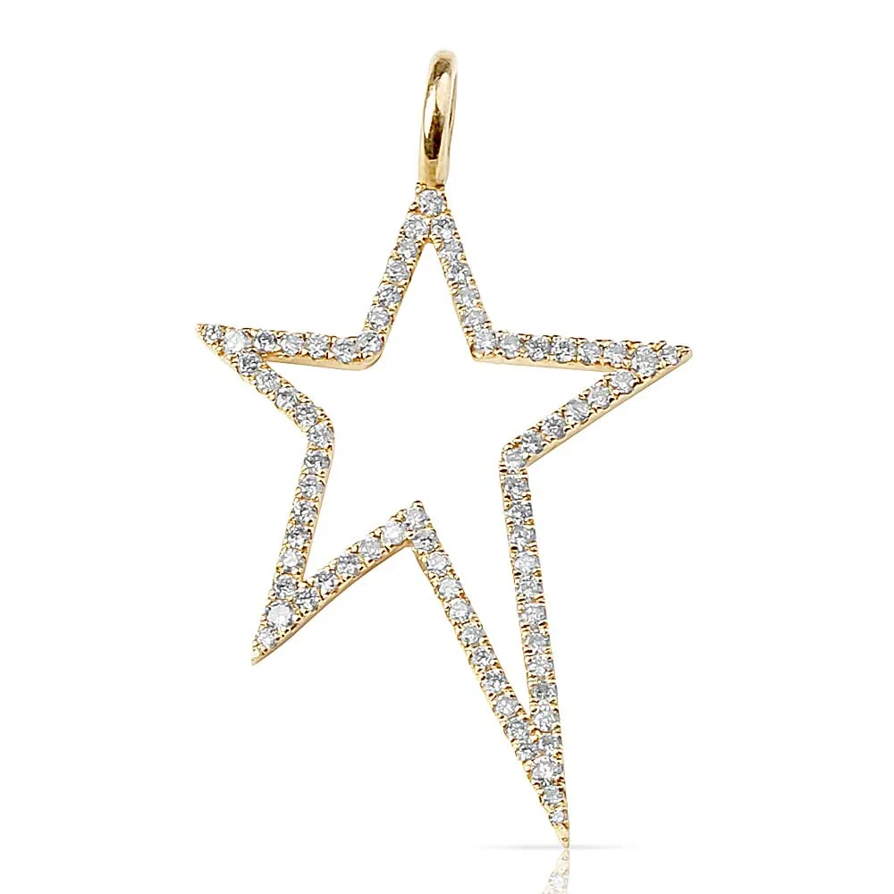 LARGE DIAMOND BOWIE STAR CHARM