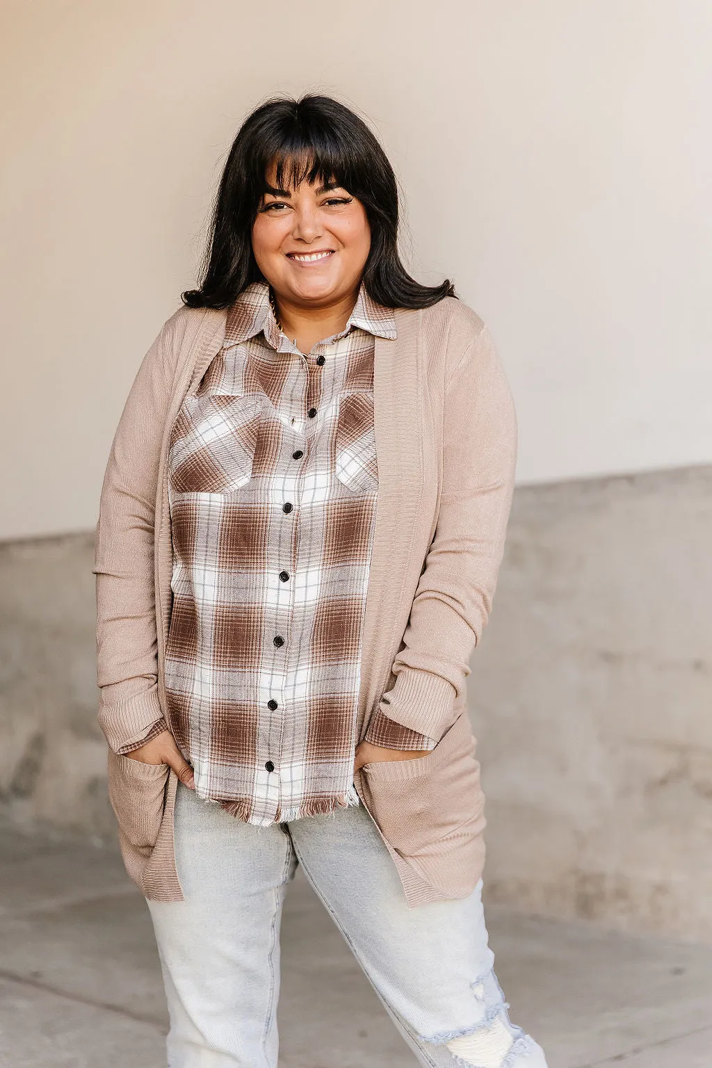 Lightweight Cuddle Cardigan - Brown