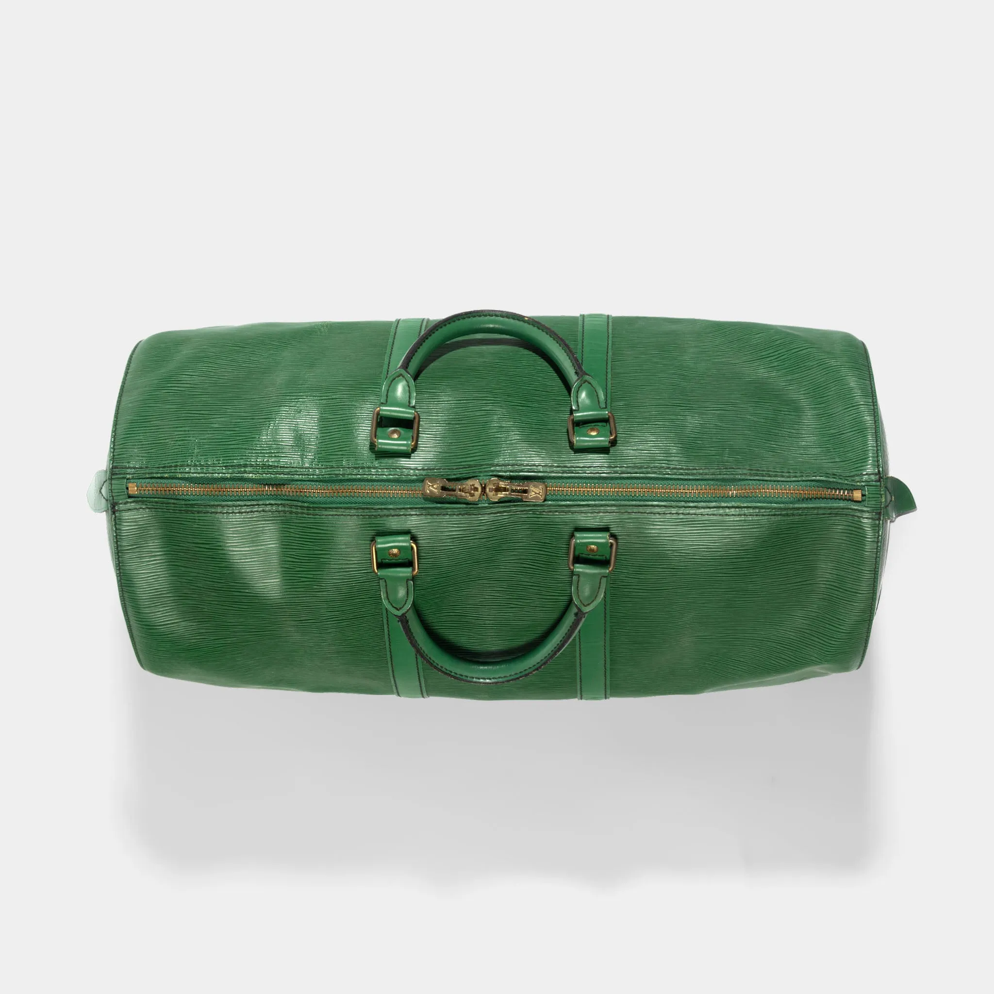 Louis Vuitton Green Epi Keepall 50 Weekender