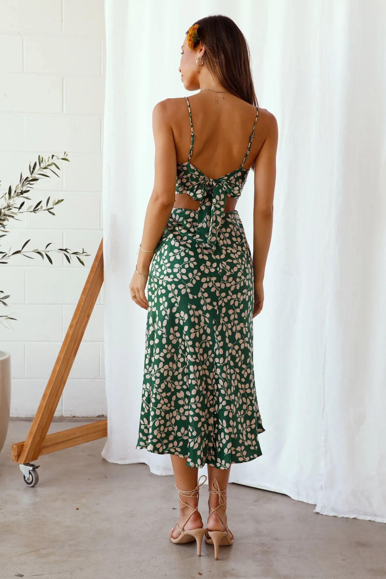 Love Arrow Maxi Dress Green