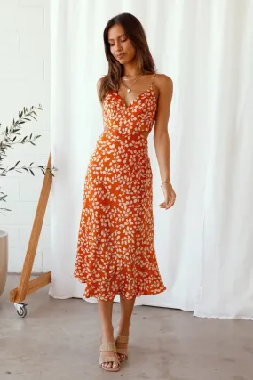 Love Arrow Maxi Dress Orange