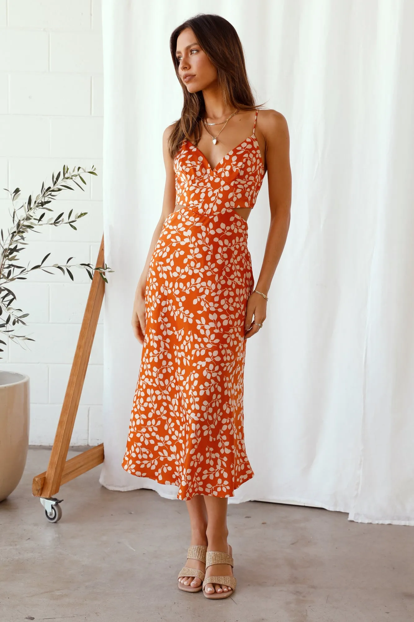 Love Arrow Maxi Dress Orange