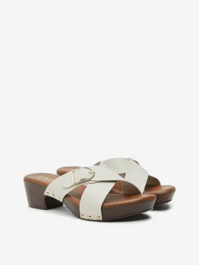 LUNA BLU Ivory Wedge-Heel Sandals