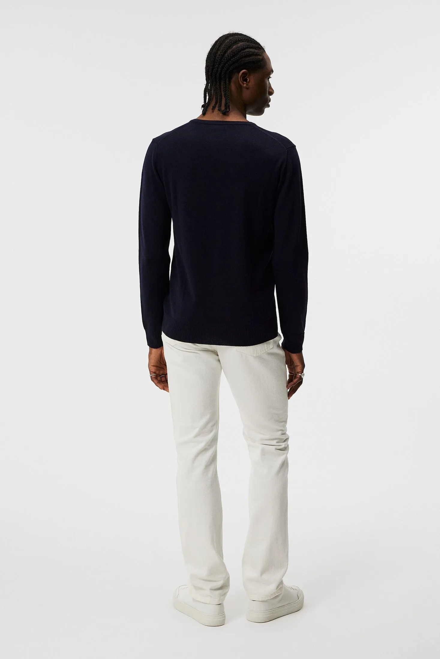 Lymann Merino V-neck Sweater / Navy