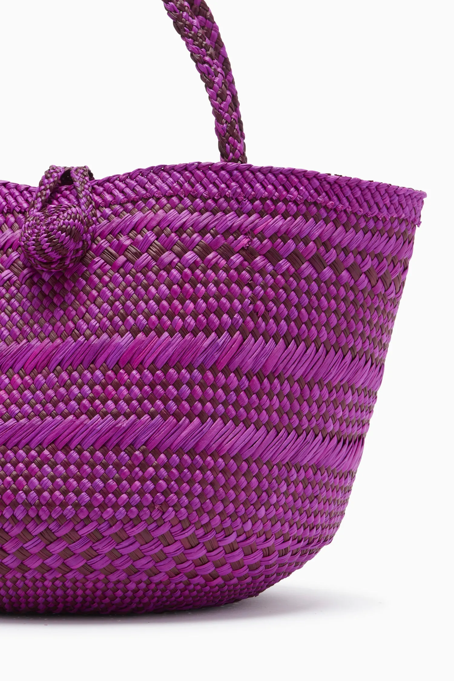 Marta Small Basket Tote - Orchid Stripe