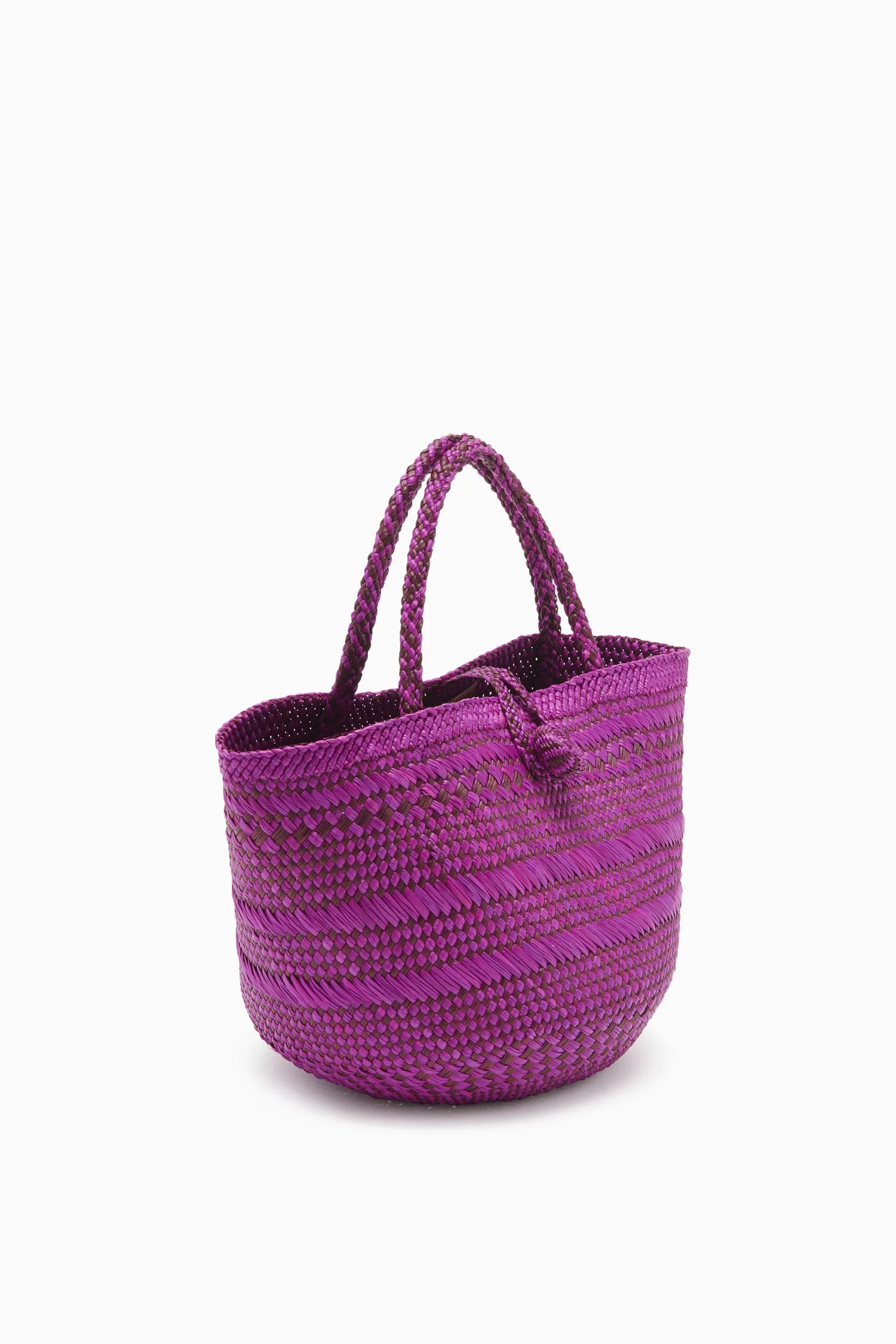 Marta Small Basket Tote - Orchid Stripe