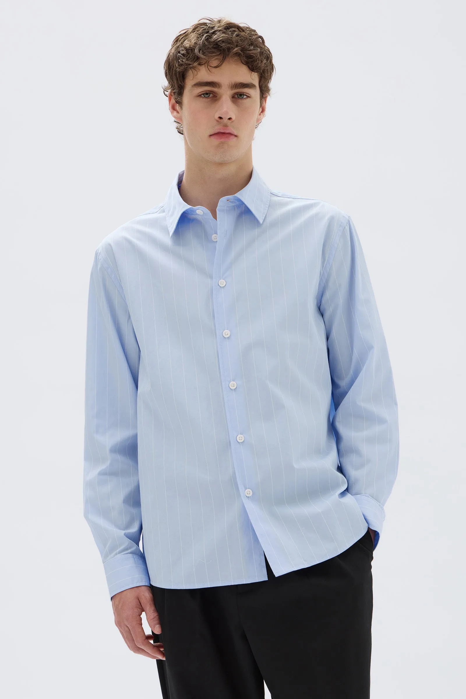 Mens Otis Poplin Stripe Shirt