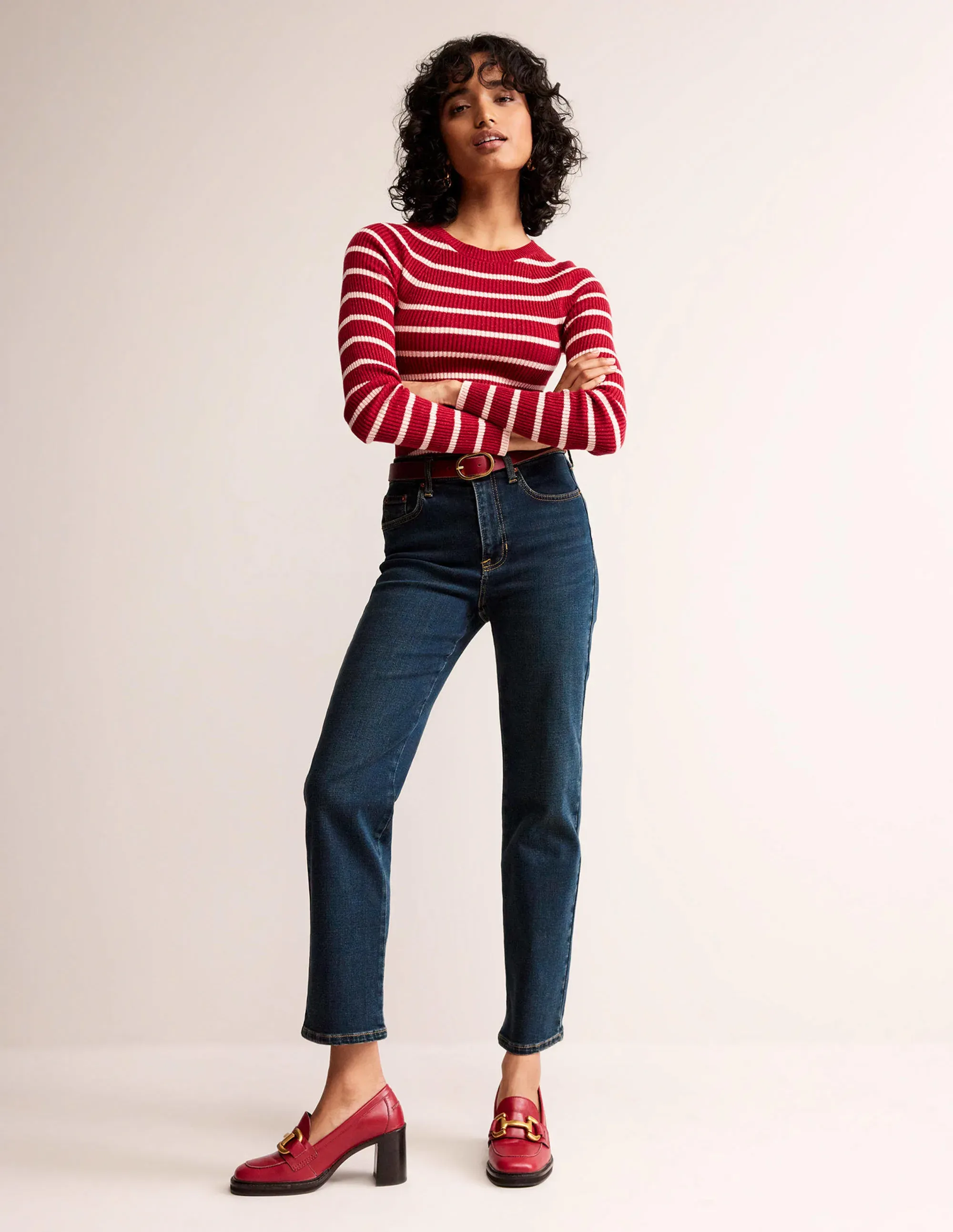 Mid Rise Slim Leg Jeans