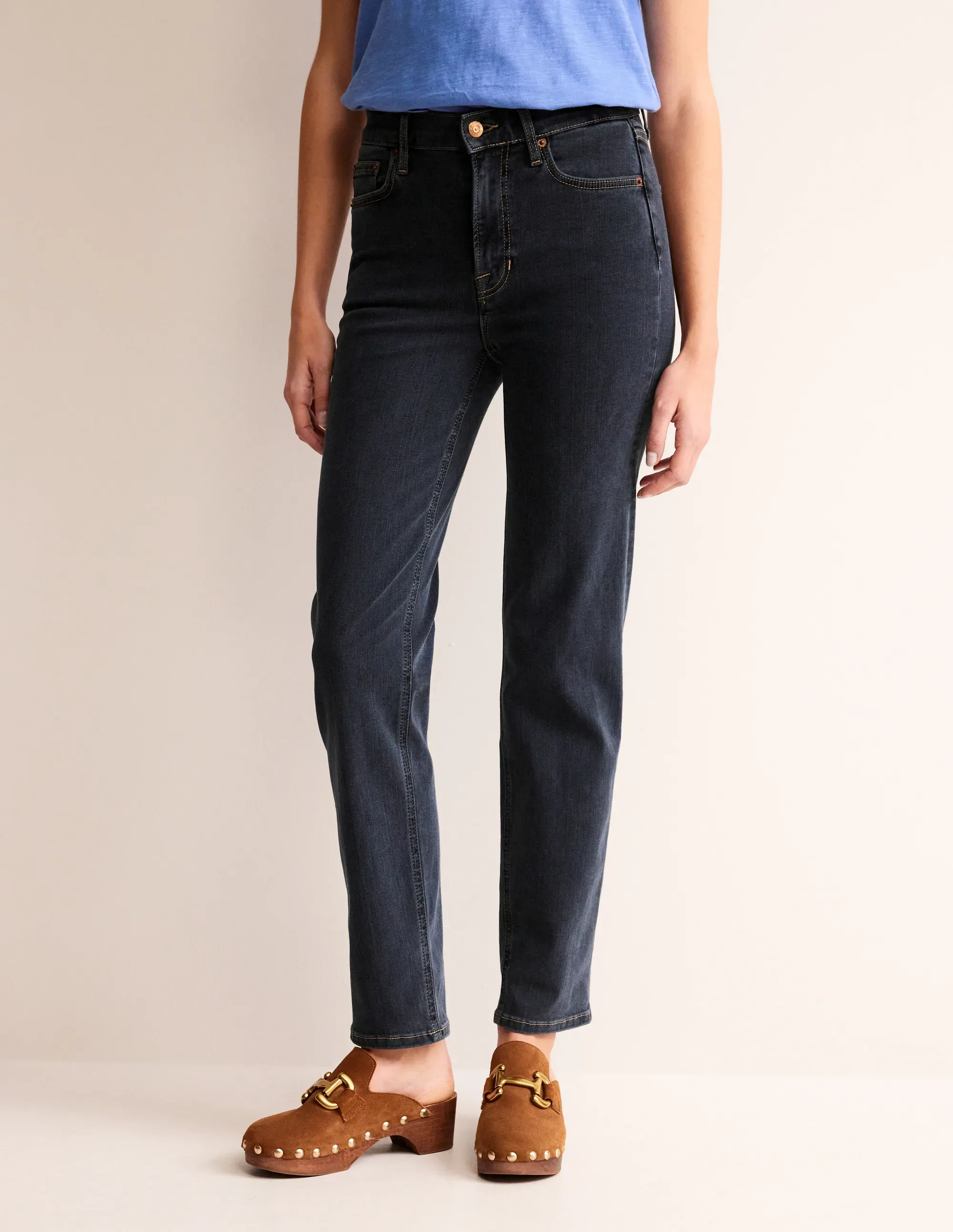 Mid Rise Slim Leg Jeans