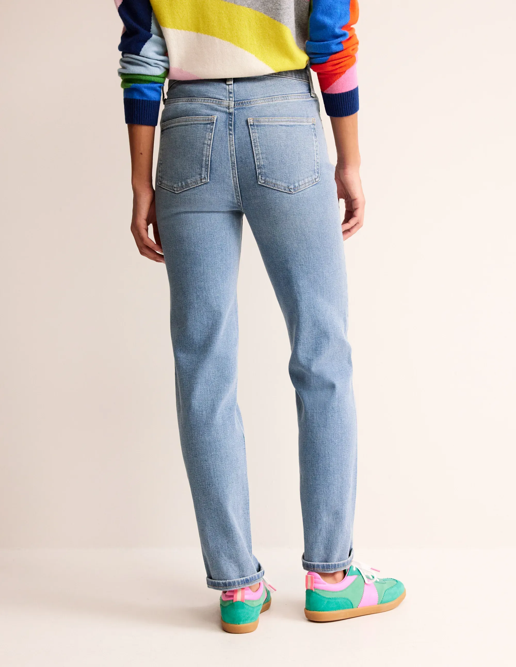 Mid Rise Slim Leg Jeans