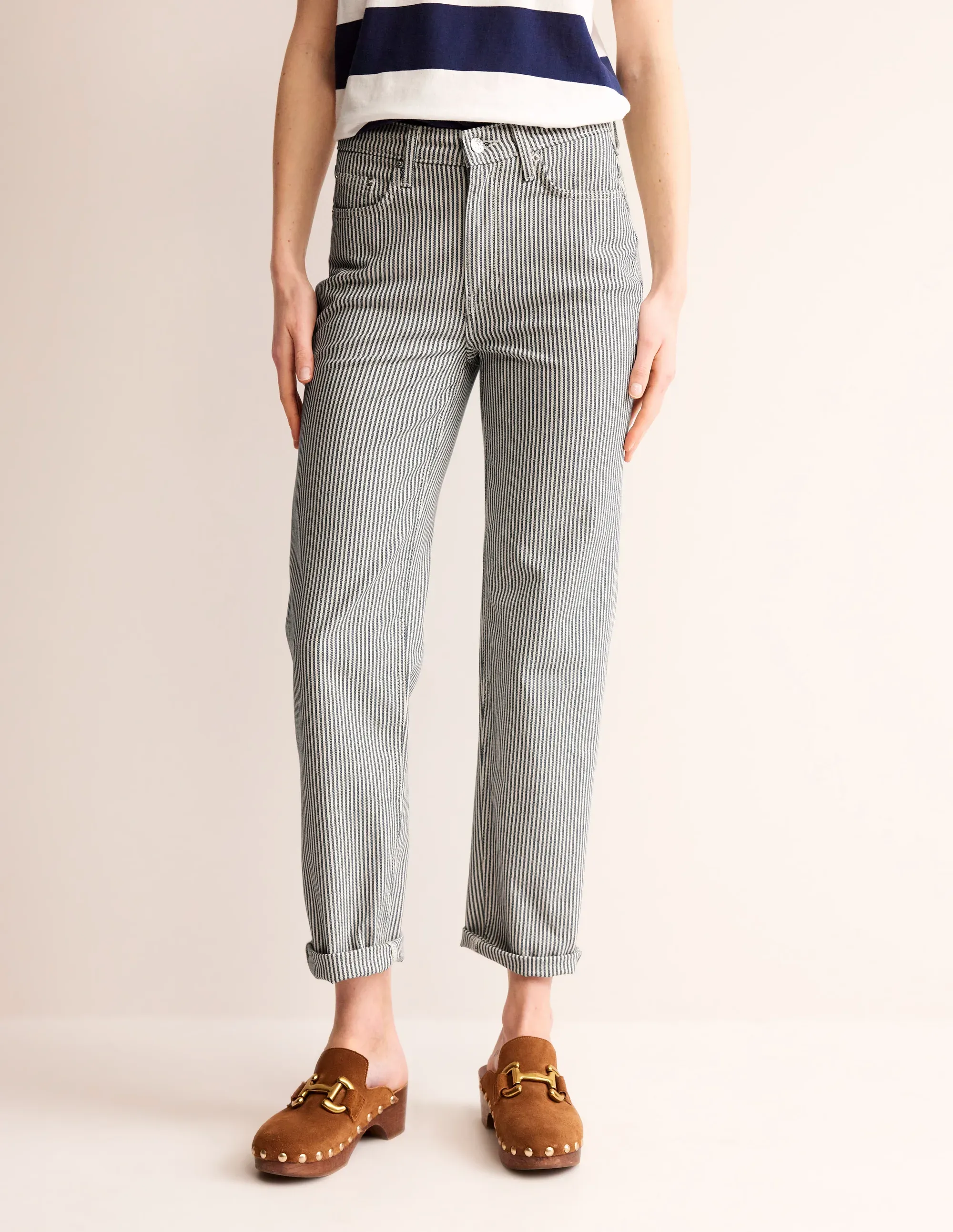 Mid Rise Slim Leg Jeans