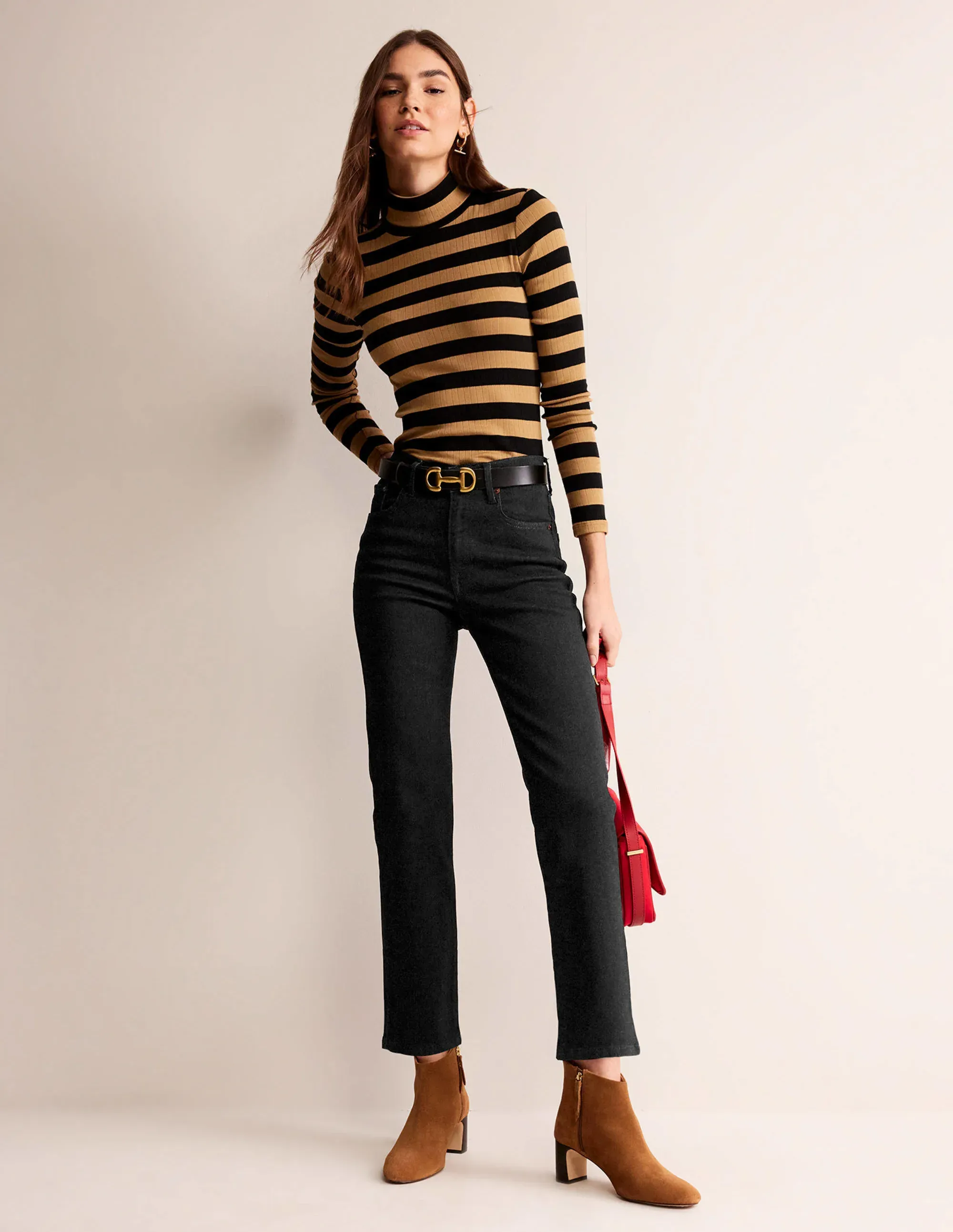 Mid Rise Slim Leg Jeans