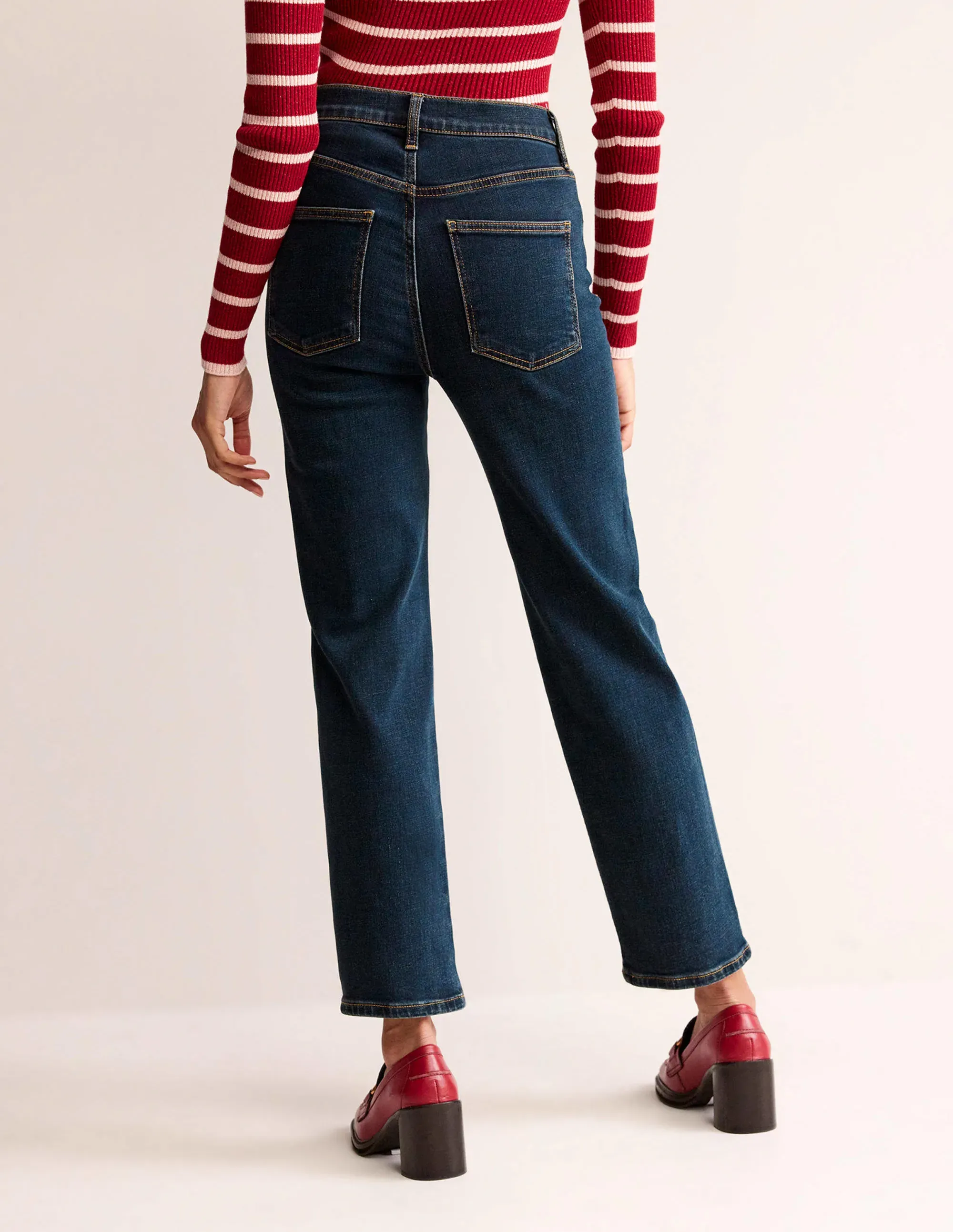 Mid Rise Slim Leg Jeans