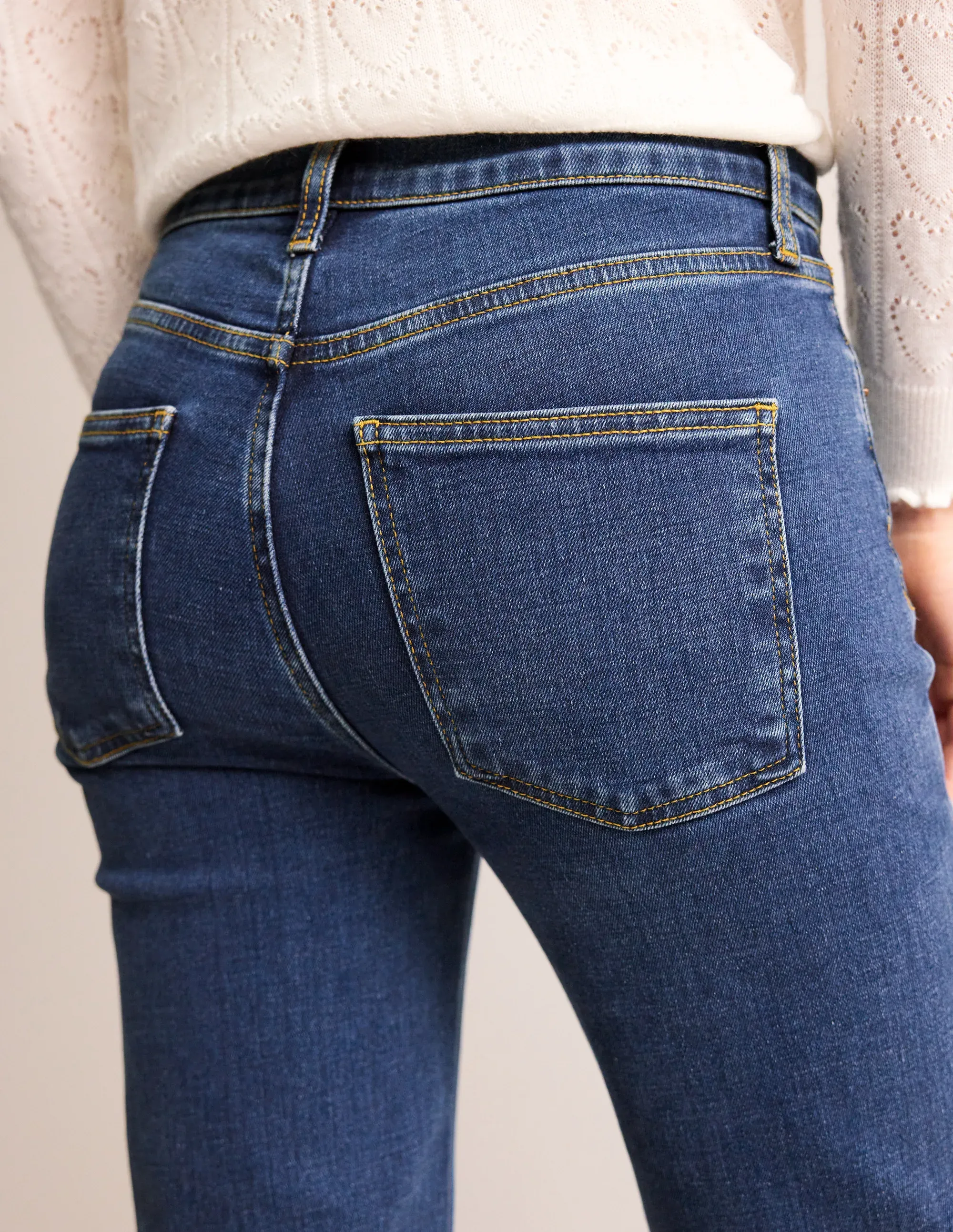 Mid Rise Slim Leg Jeans