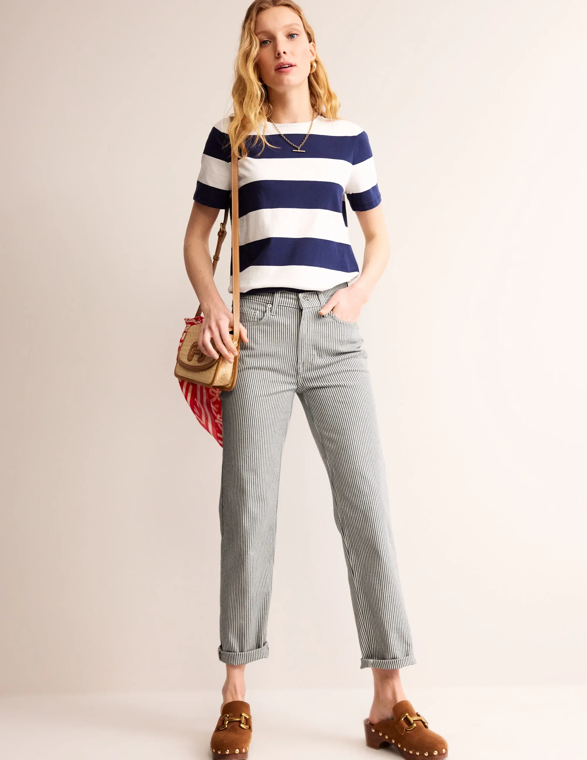 Mid Rise Slim Leg Jeans