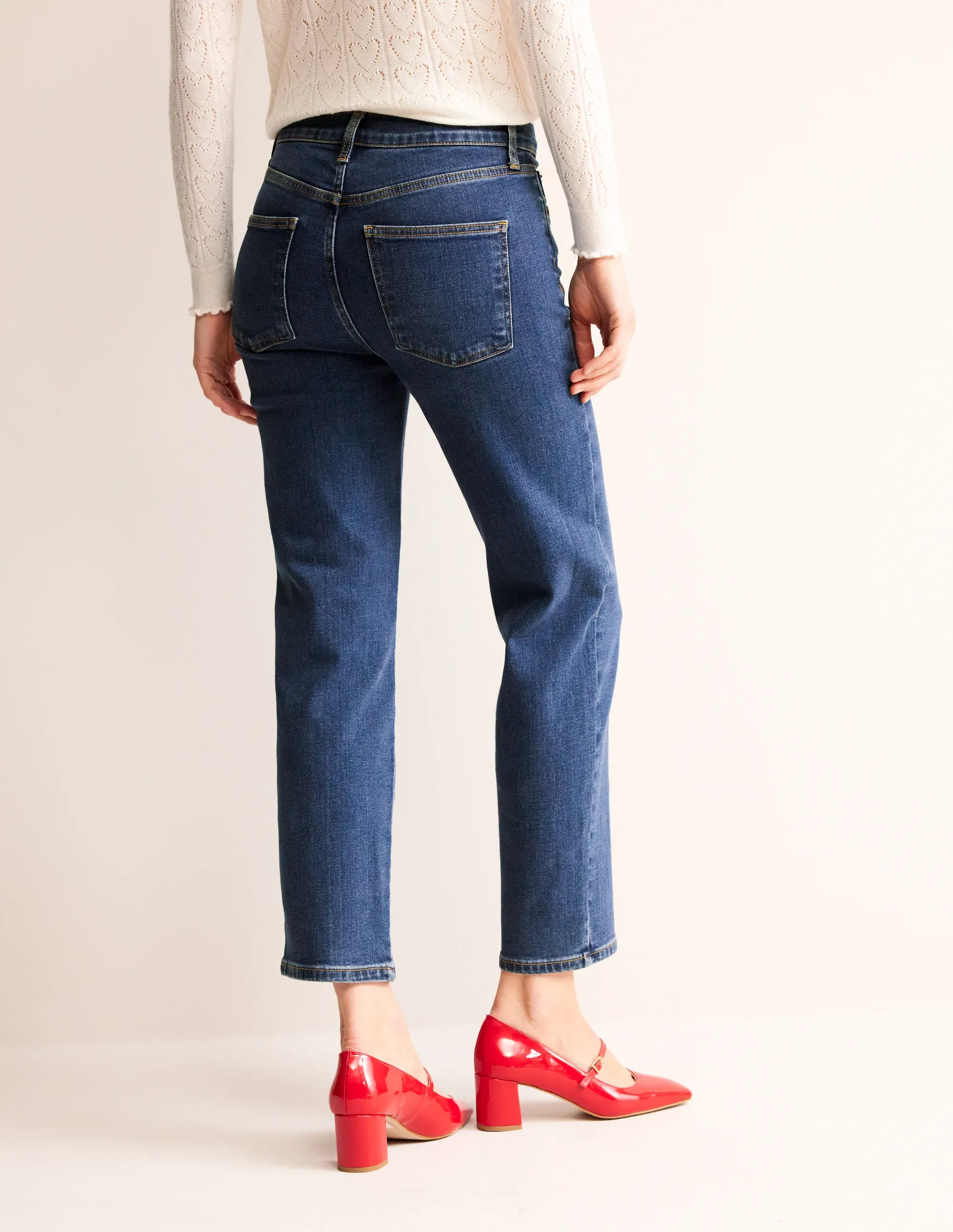 Mid Rise Slim Leg Jeans